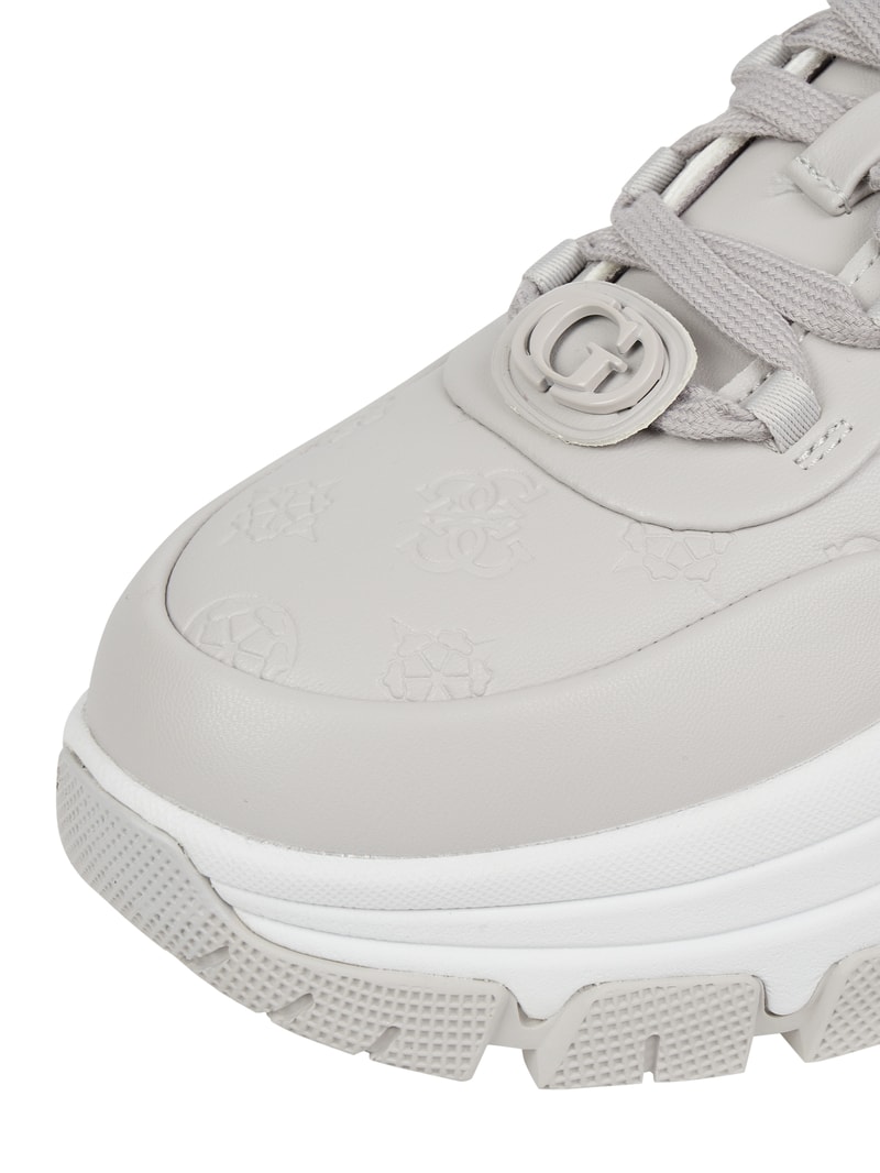 Sneaker mit Logo-Muster in hellgrau