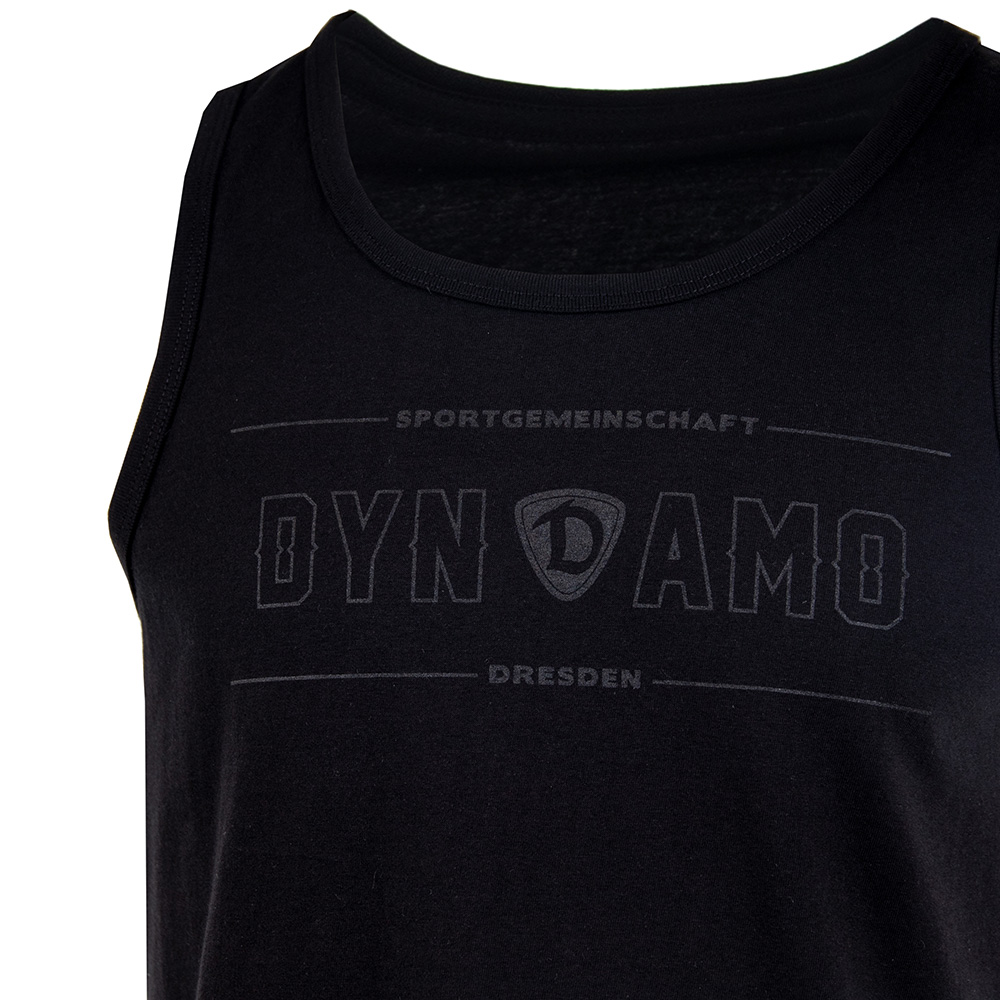 Tank Top Herren SCHILD Ton in Ton schwarz