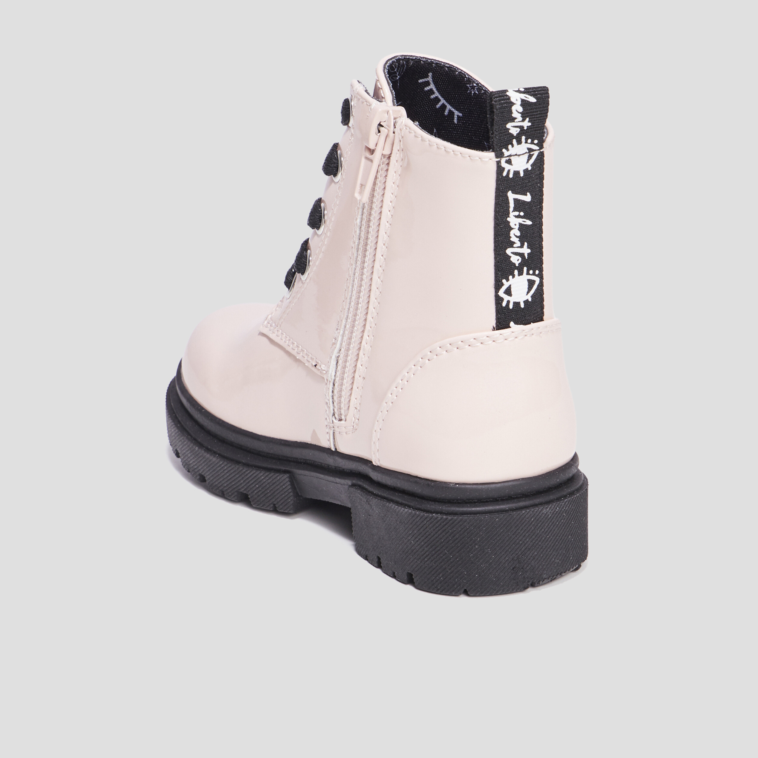 Bottines crantées zippées Liberto rose fille | La Halle