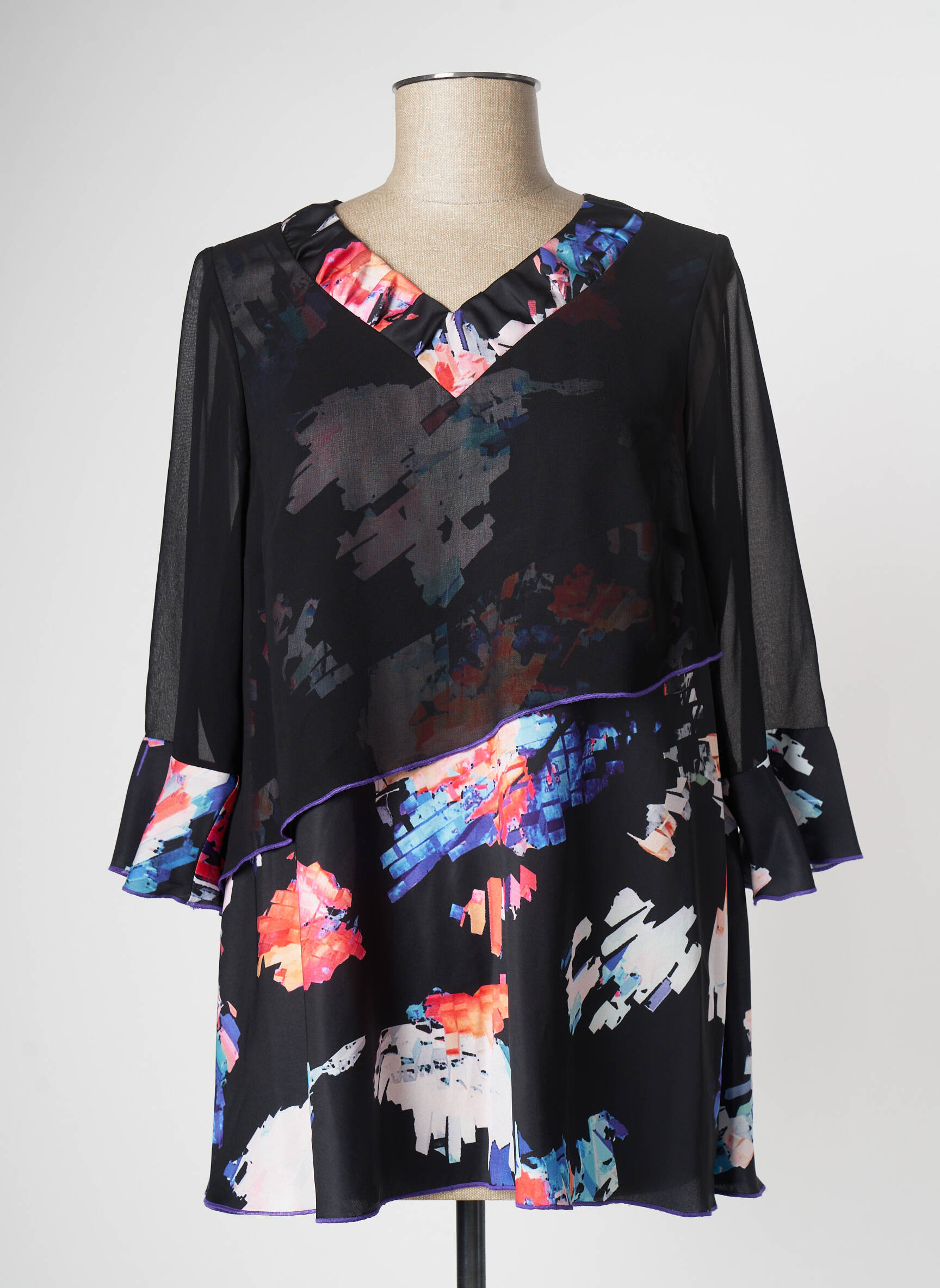 Meri Esca Tuniquemanchelongue Femme couleur noir
