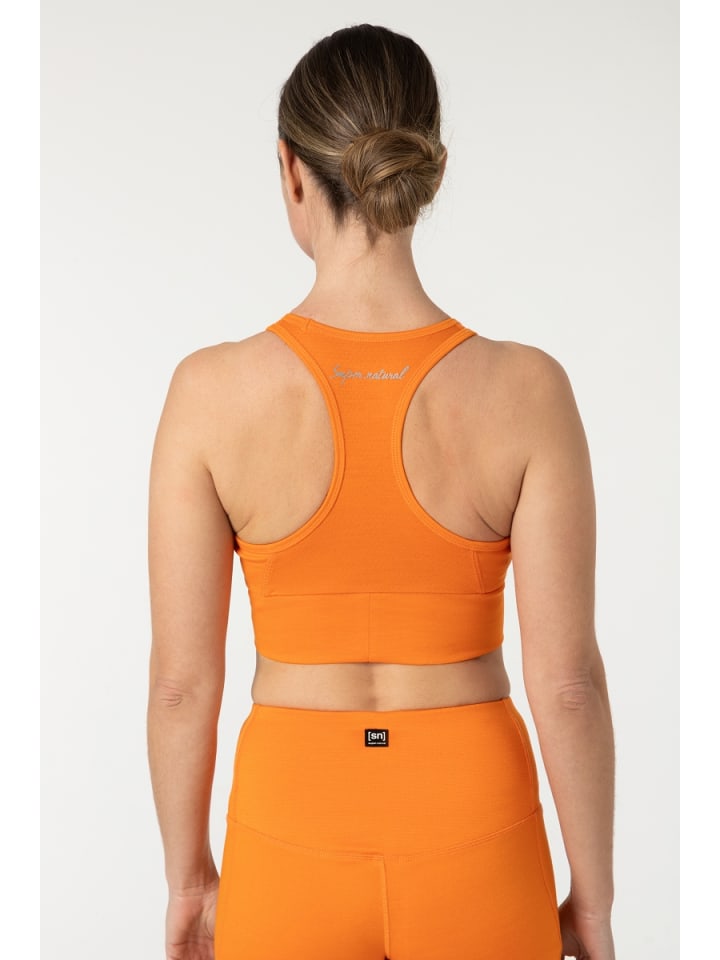 super.natural Merino Bra W LIQUID FLOW TOP in orange günstig kaufen