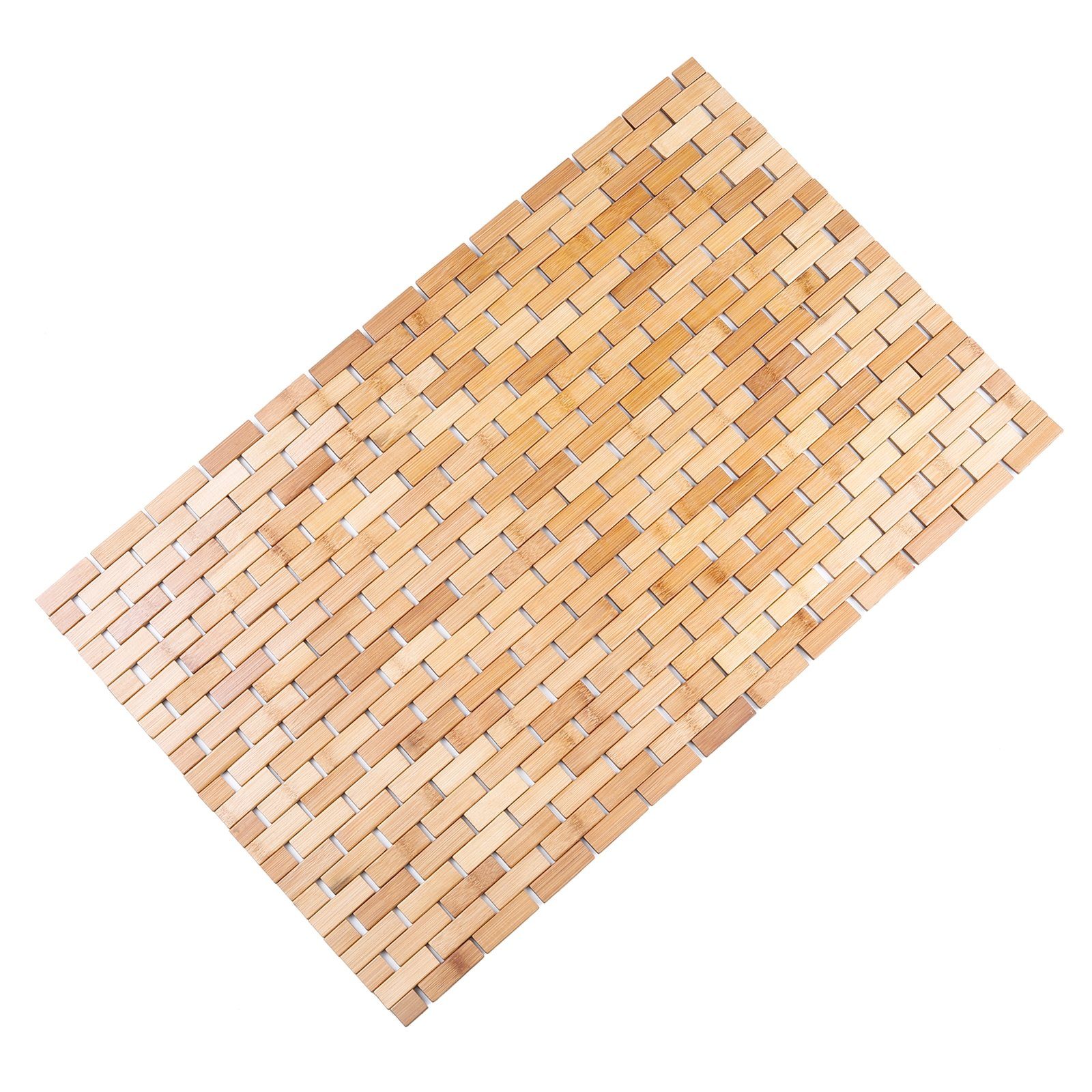 Badematte Duschmatte Badvorleger HTI-Living, 1 Badvorleger, Holz, rechteckig, Uni, Duschmatte Badeteppich Badematte Bambusmatte