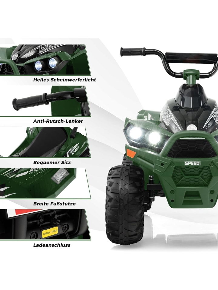 COSTWAY 12V Elektro Kinderquad 3-8 Jahre in Grün günstig kaufen onesize