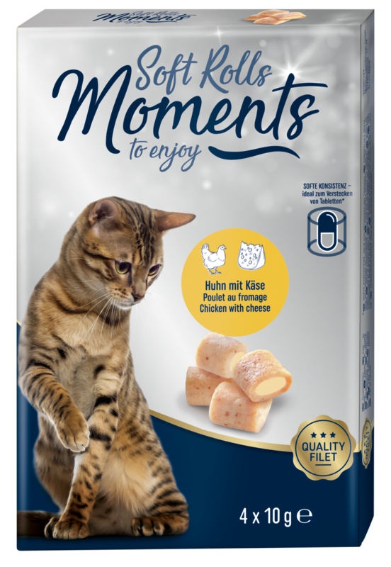 MOMENTS Snacks MOMENTS Soft Rolls 6x4x10g Huhn & Käse