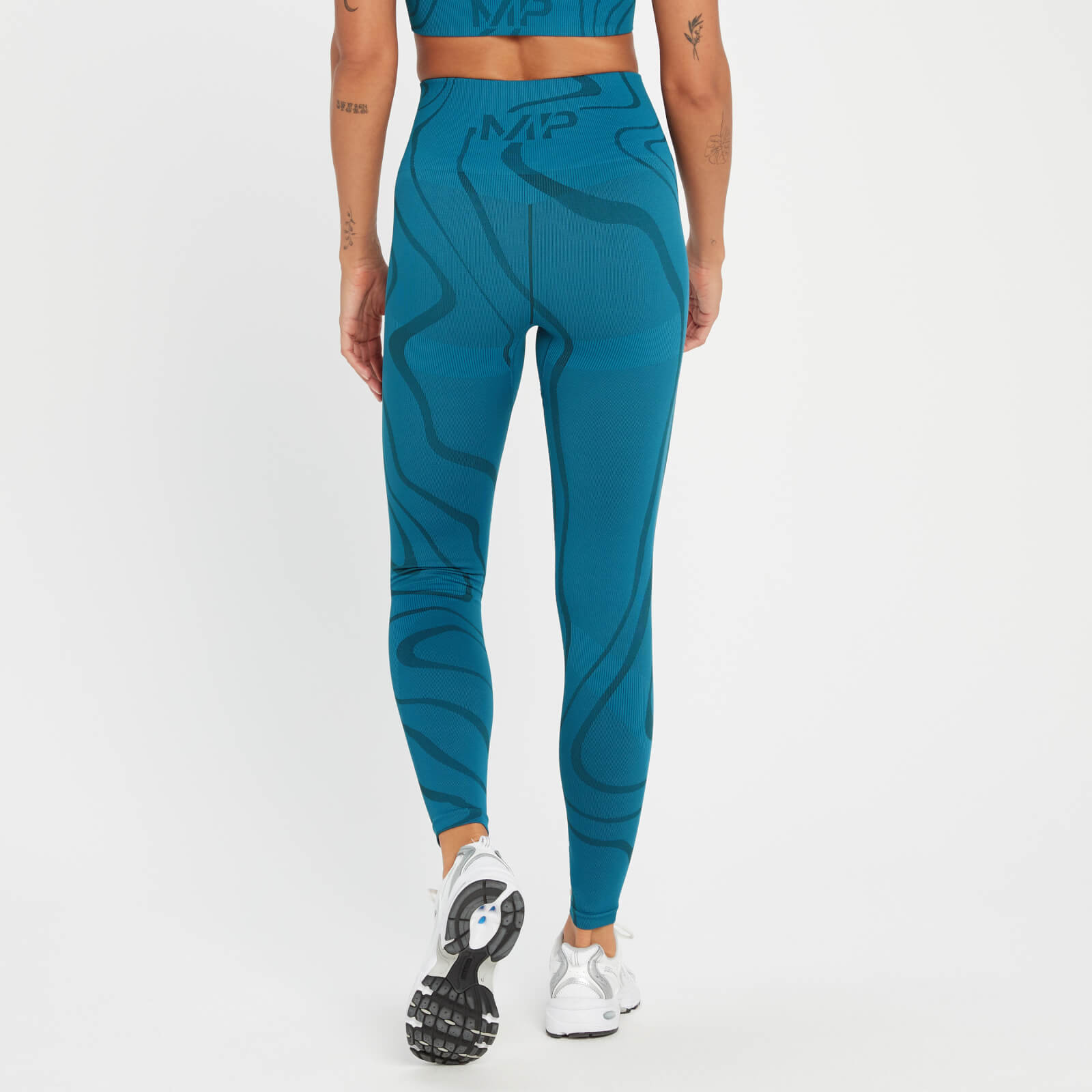 Legging sans coutures MP Tempo Wave pour femmes – Bleu sarcelle