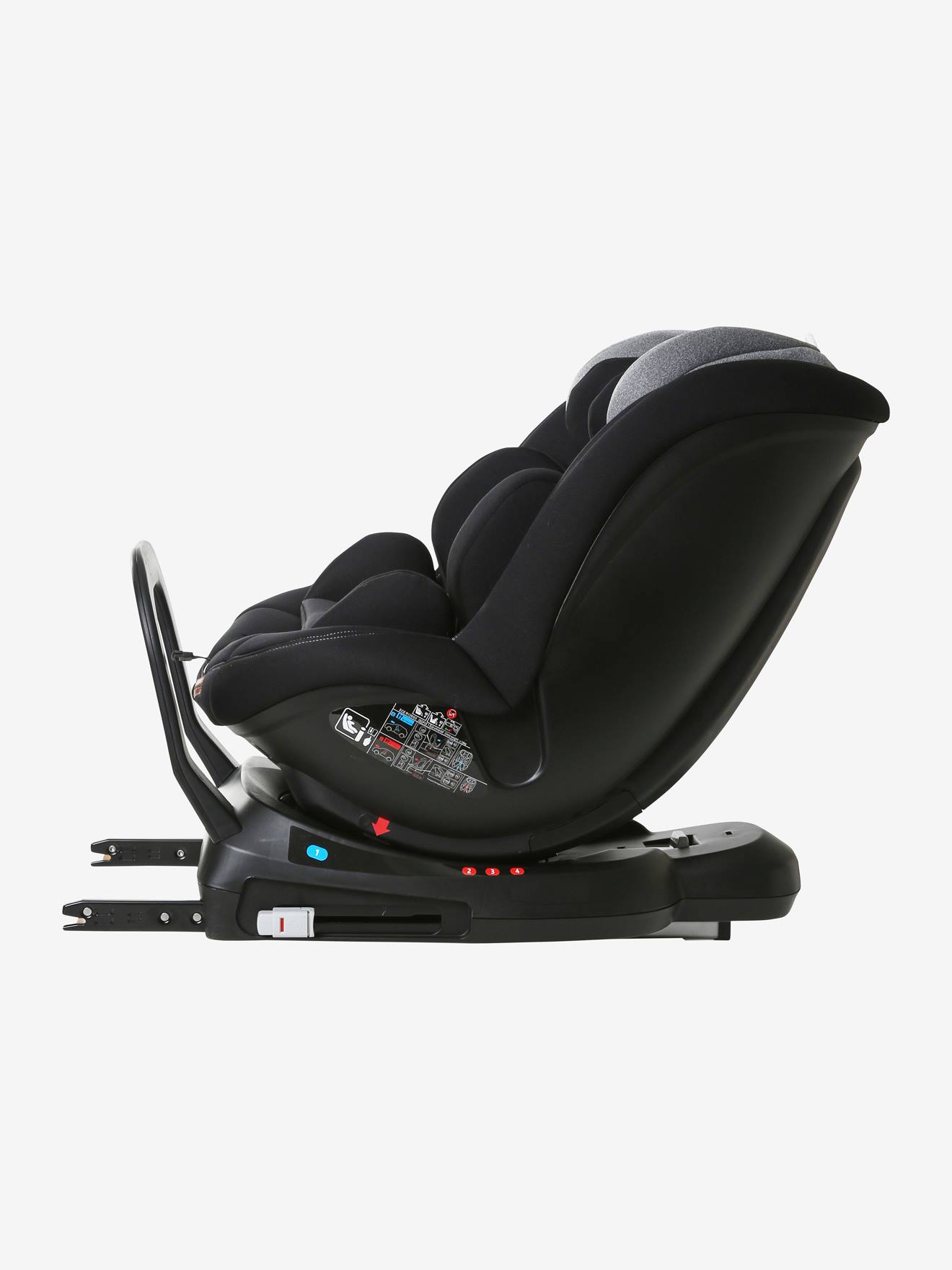 Siège-auto rotatif isofix I-Size Spiro groupe 0+/1 VERTBAUDET lot noir
