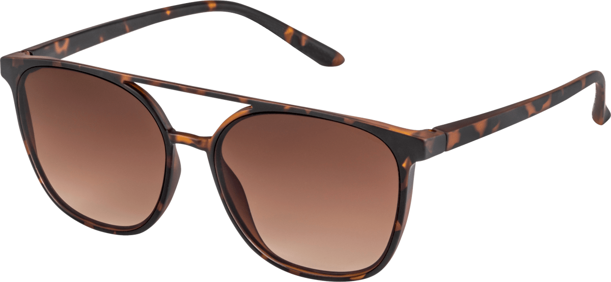 Sonnenbrille Erwachsene Demi-Muster mit braun getönten Scheiben, 1 St