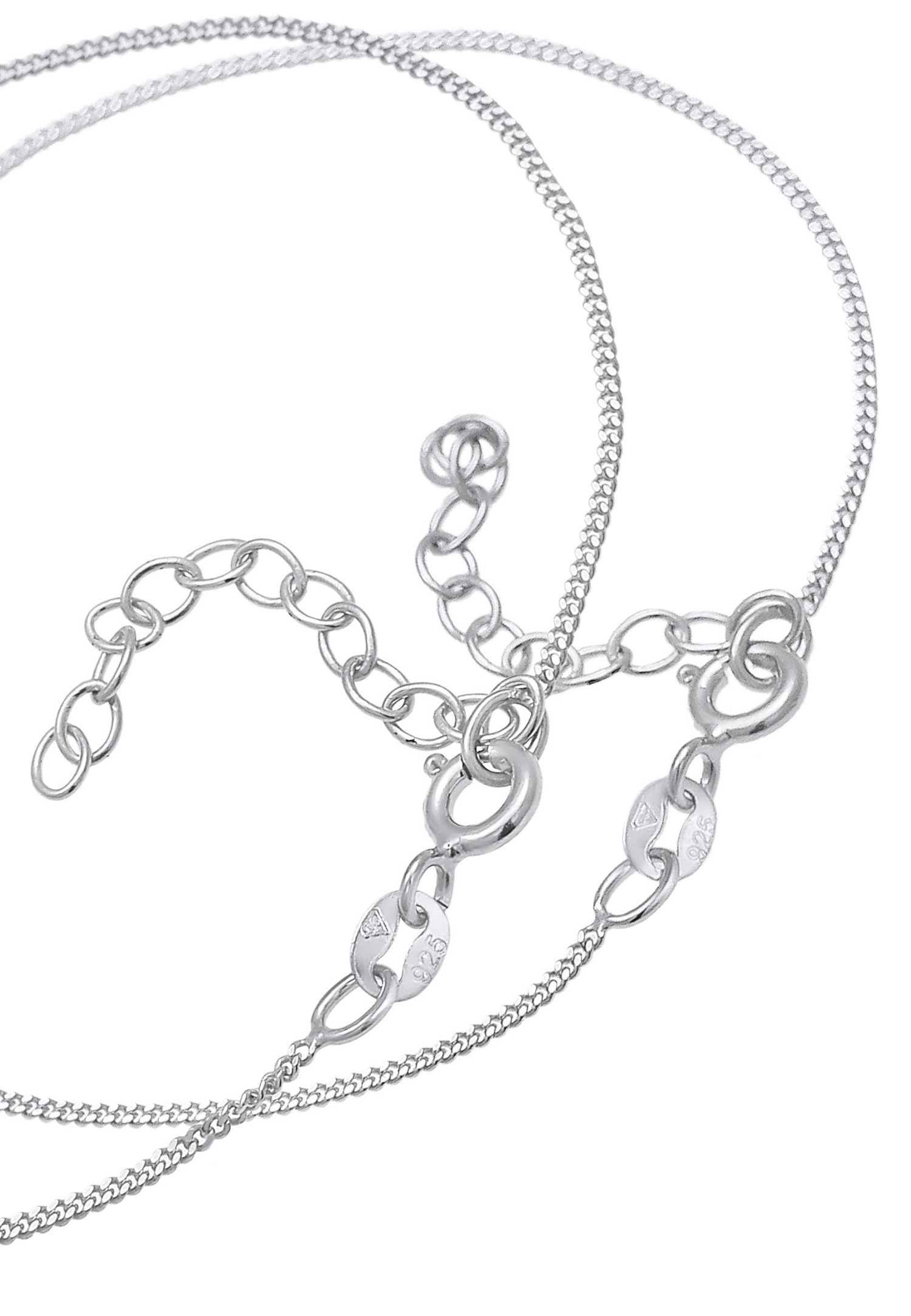 Elli Corazón de Dama Medio Vínculo de Amistad Amor Ajustable en Plata de Ley 925 Chapado en Oro