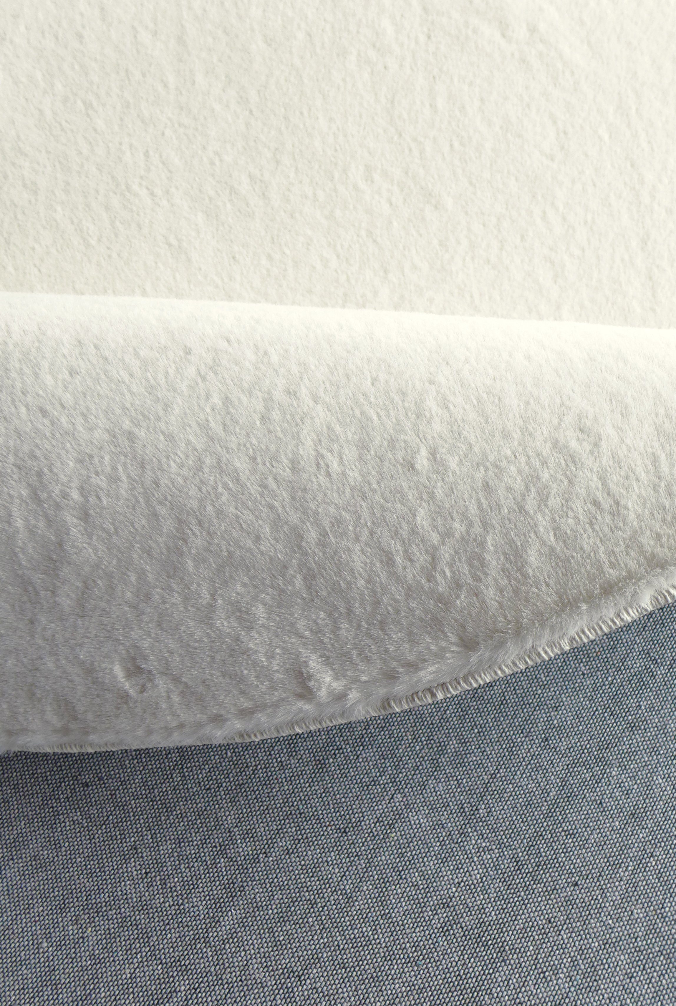 Fellteppich Balu, Nachhaltiger Kunstfell Teppich, Modern, Leonique, rund, Höhe: 20 mm, Kaninchenfell-Haptik, Langflor, Schlafzimmer, Wohnzimmer, Kinderzimmer