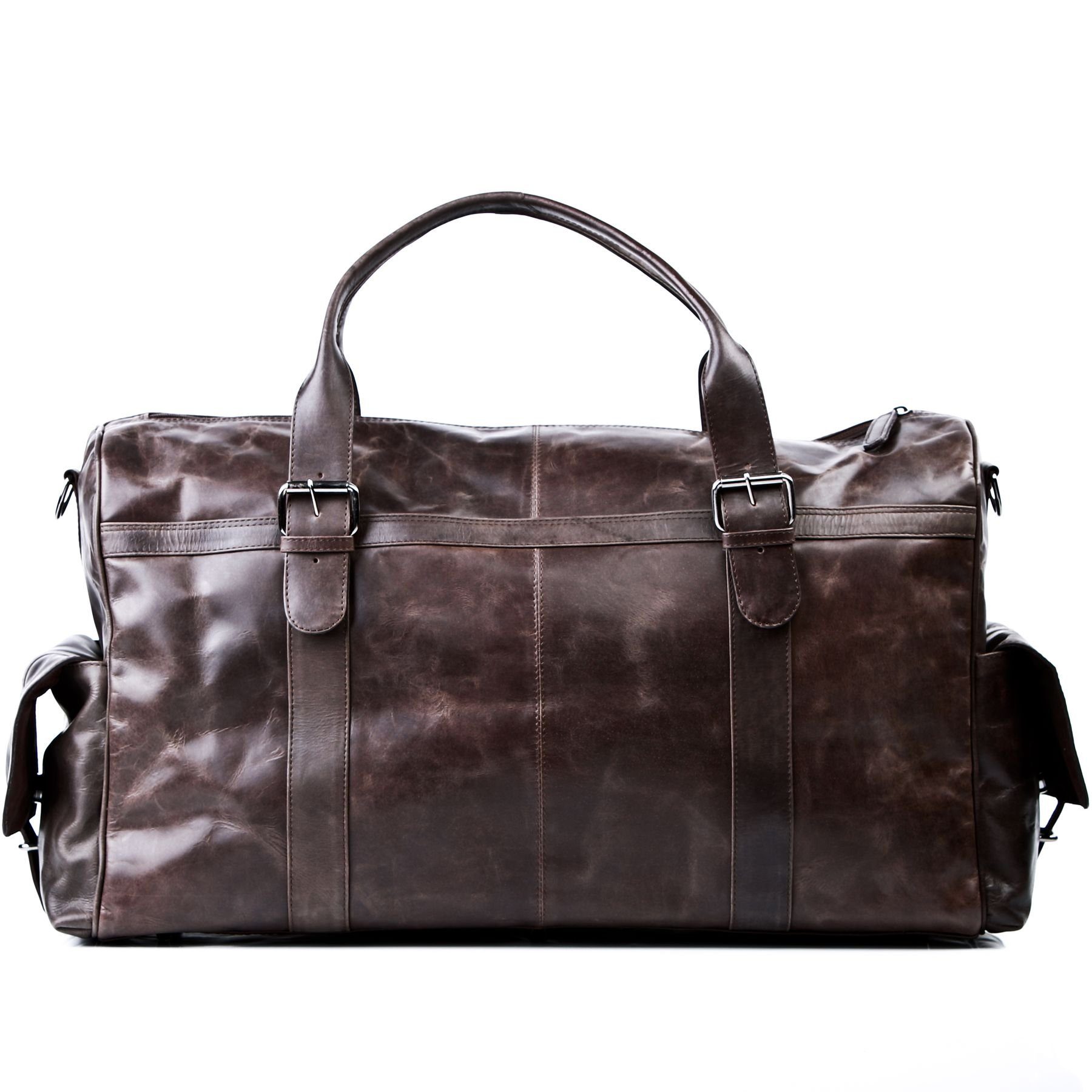 FEYNSINN Reisetasche Leder Weekender Unisex ASHTON, Echtleder Reisegepäck für Damen & Herren, Sporttasche XL braun