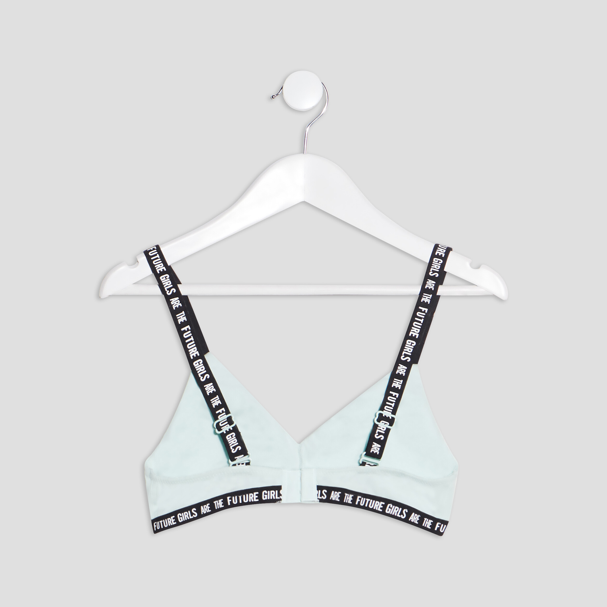 Lot 2 brassières forme triangle vert clair fille | La Halle
