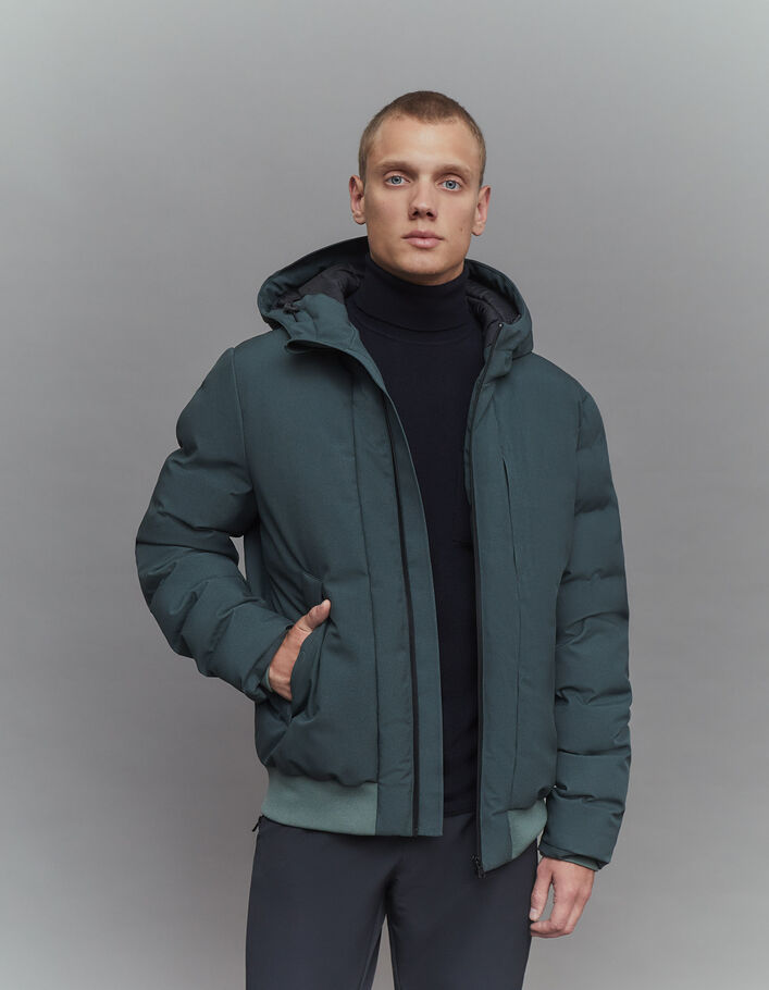 Doudoune bitume nylon granité WATERPROOF BREATHABLE Homme