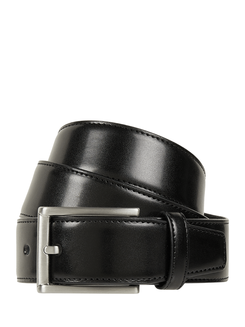 Gürtel aus Leder in schwarz