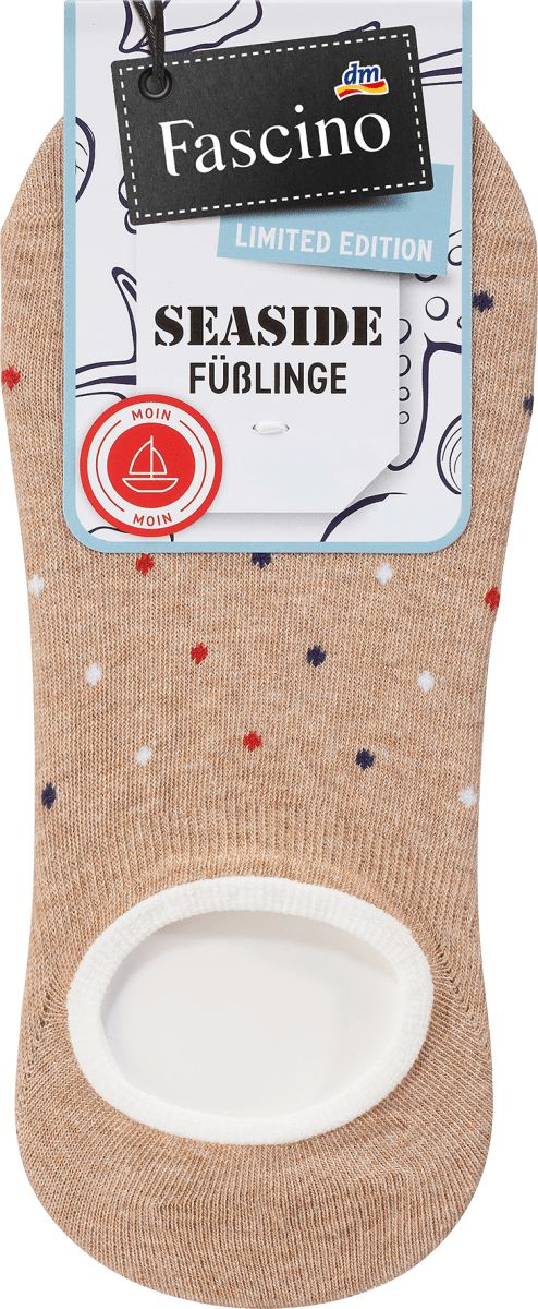 Füßlinge mit Punkten beige Gr. 39-42, 1 St