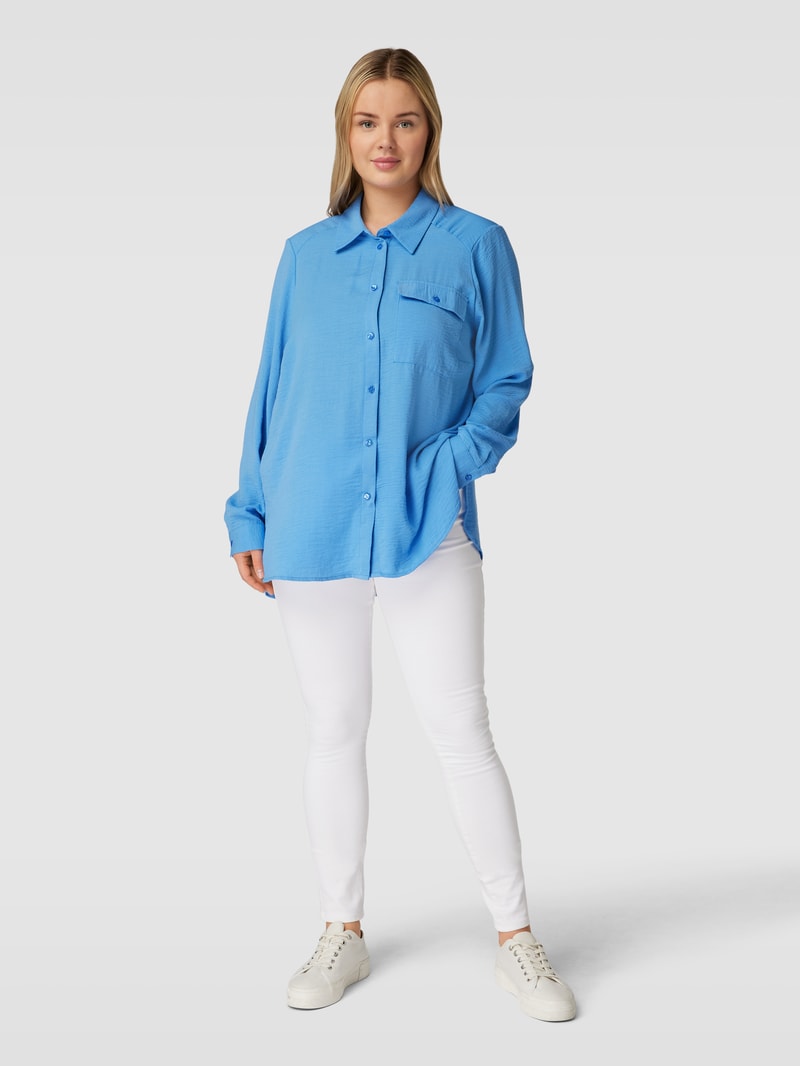 PLUS SIZE Jeans mit Label-Details Modell 'AUGUSTA' in weiß