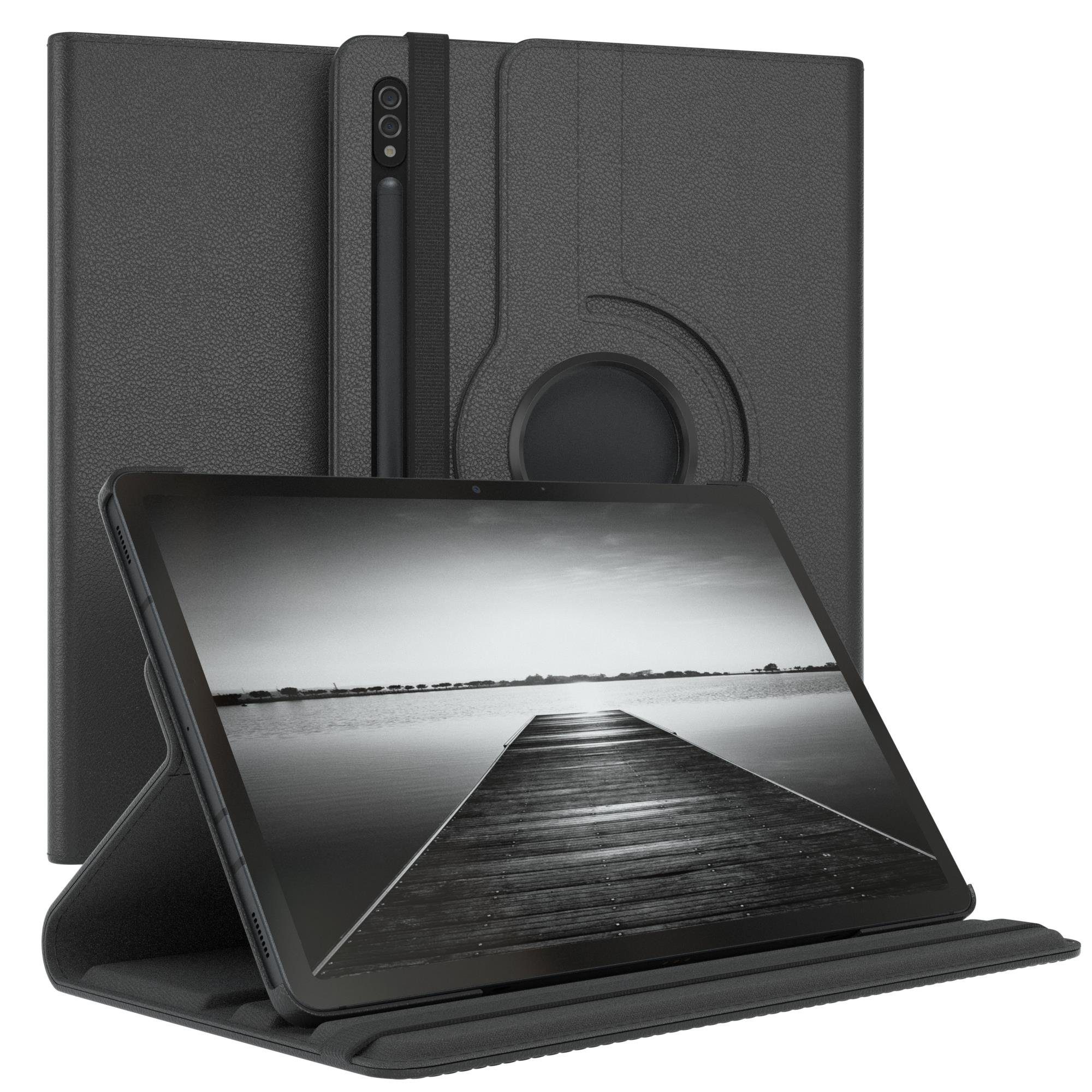 EAZY CASE Tablet-Hülle Rotation Case für Samsung Galaxy Tab S8 / Tab S7 11 Zoll, Hülle 360° drehbar mit Standfunktion Etui Anti-Kratz Tasche Schwarz