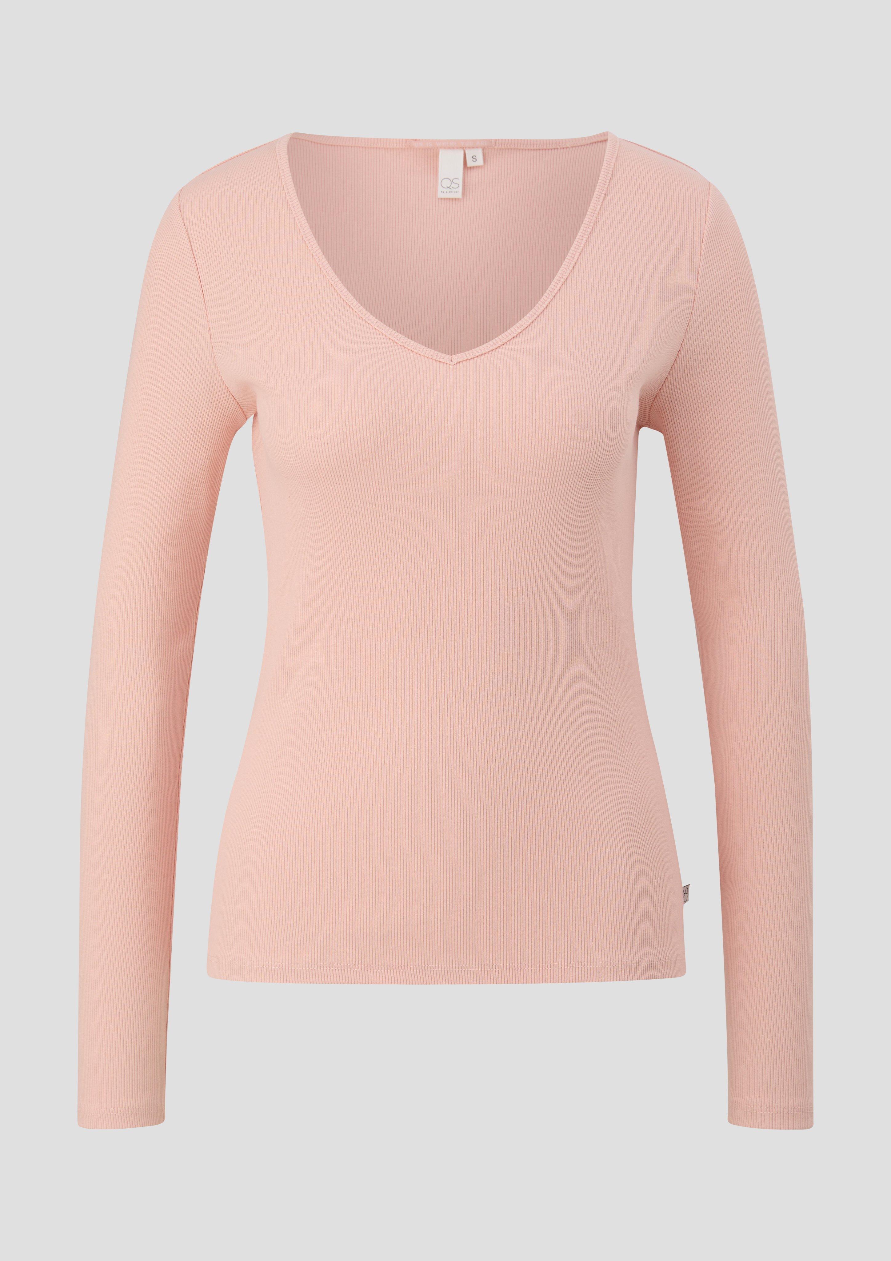 Geripptes Longsleeve aus Baumwollstretch  2138339-2013
