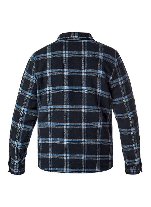 N.Z.A., Overshirt, Wolle wattiert, navy kariert
