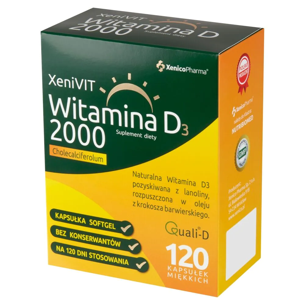 Xenivit Vitamin D 2000 IU, kapsule
