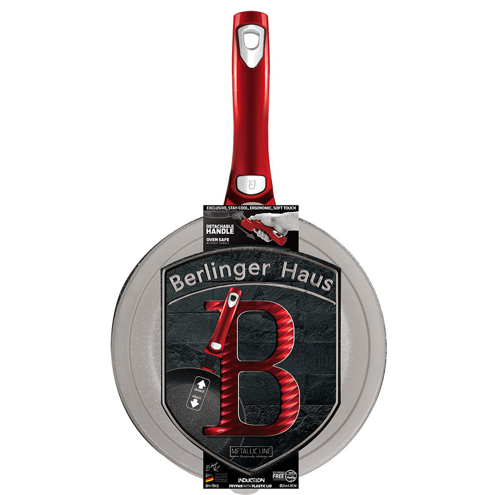 Berlinger Haus Pfanne mit Deckel und abnehmbarem Griff - Ø ca. 24 cm