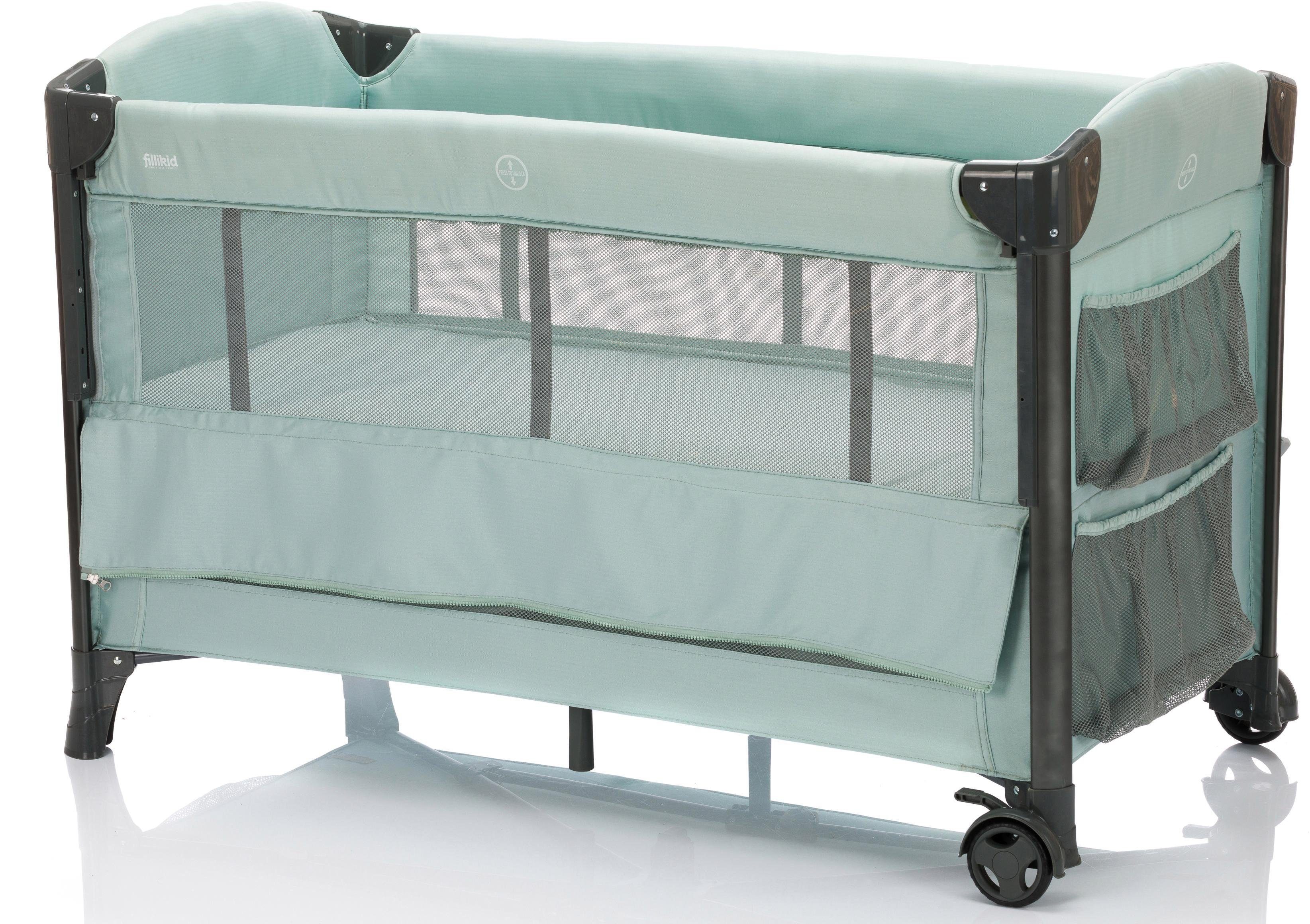 Fillikid Baby-Reisebett Faltbett, mint, inkl. Transporttasche