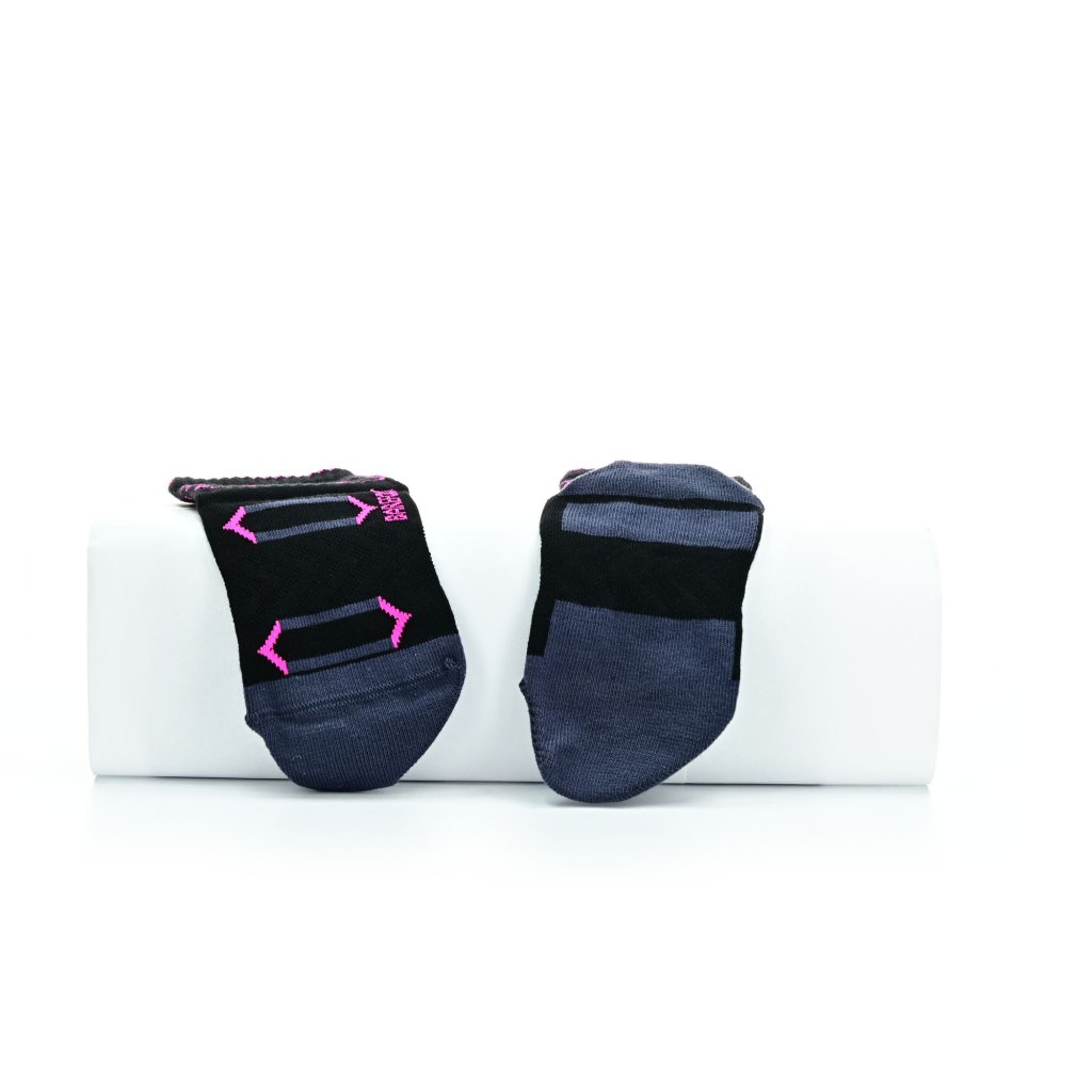 Footic Sport Hexagon BF Black Pink Barfußsocken, 1 Paar