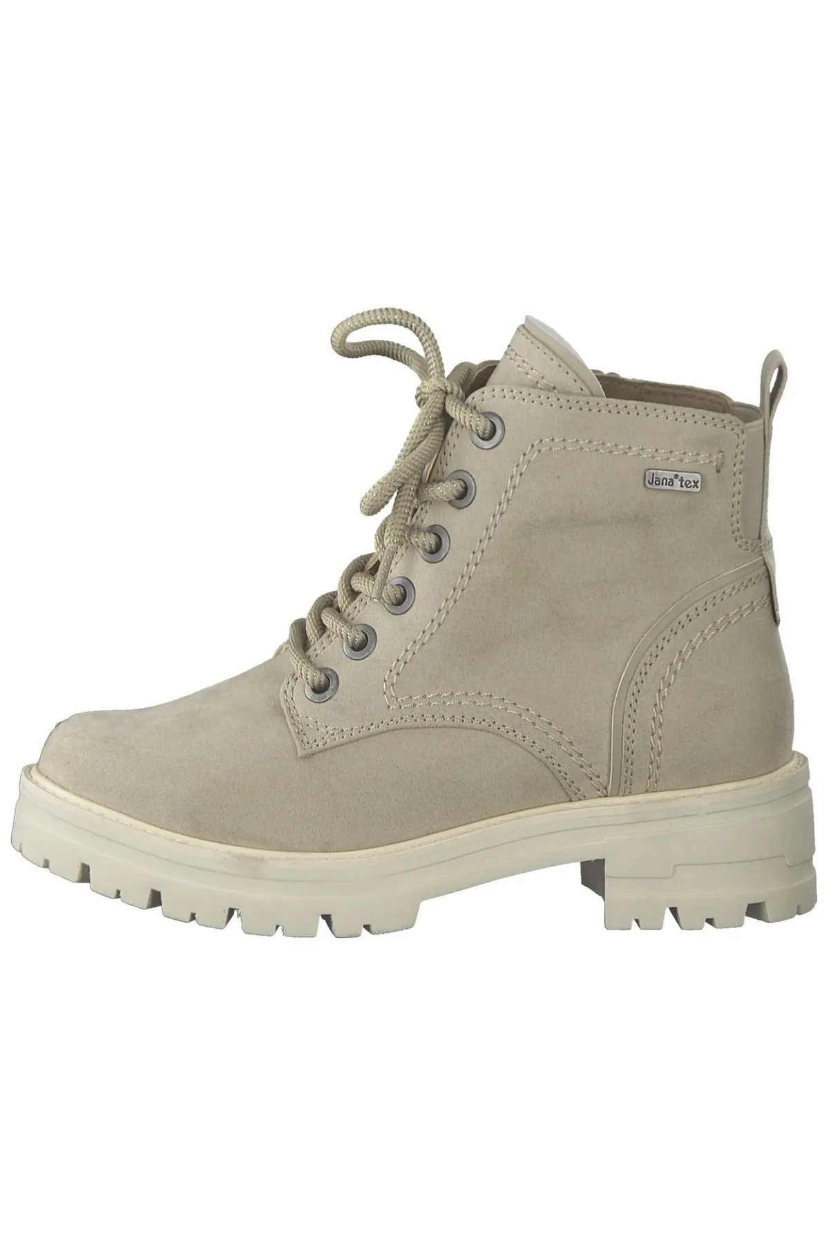 Jana  Stiefelette - Beige - Blockabsatz