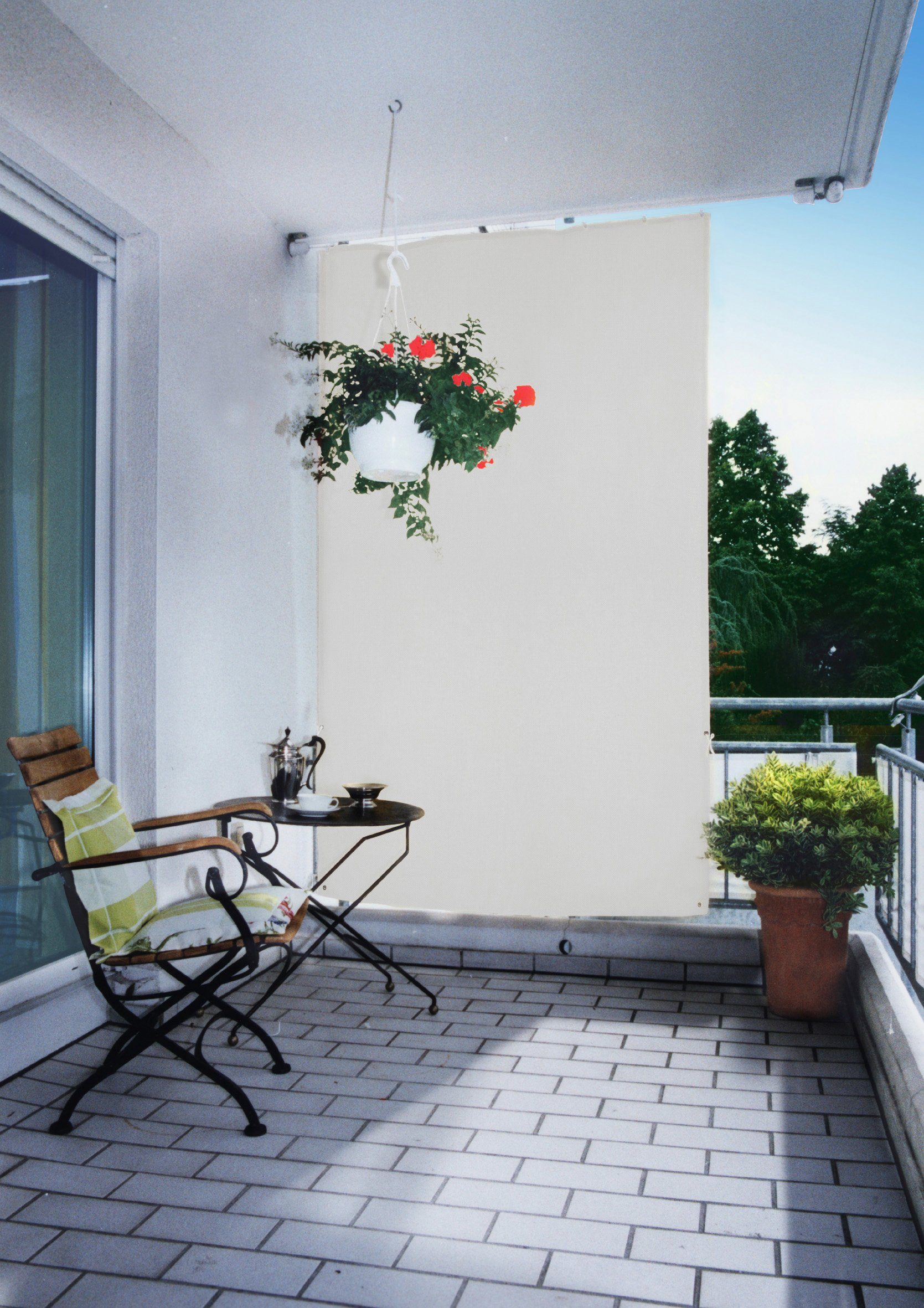 Floracord Senkrechtmarkise BxH: 140x230 cm, silbergrau