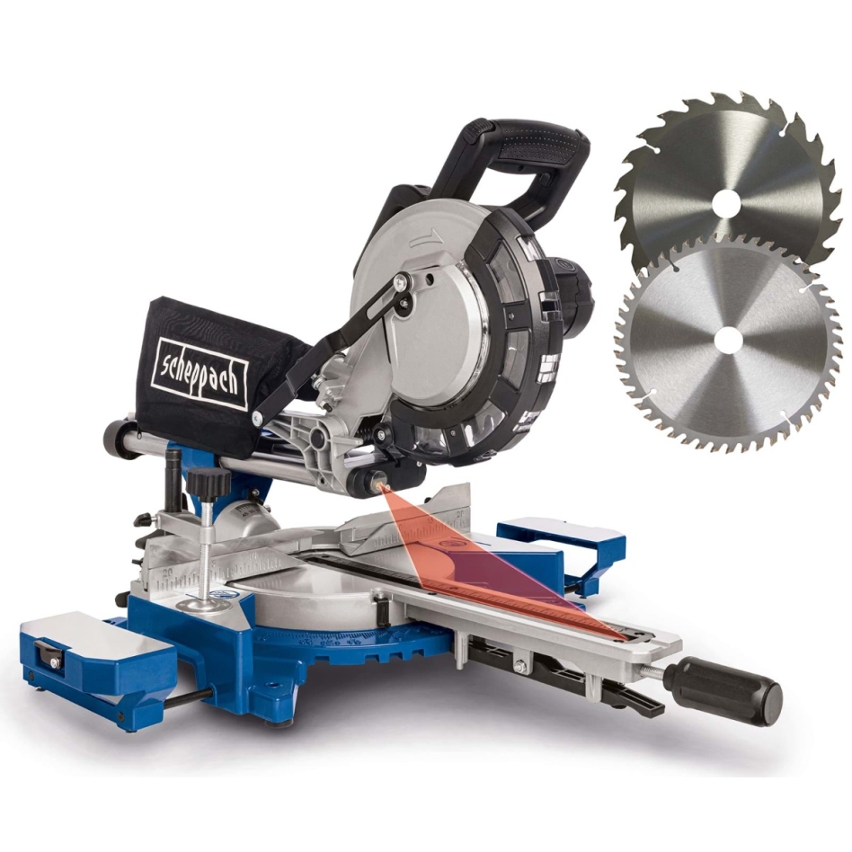 Scheppach 5901215903 HM216 Mitre πριόνι συμπεριλ. 2 πριονόλαμες
