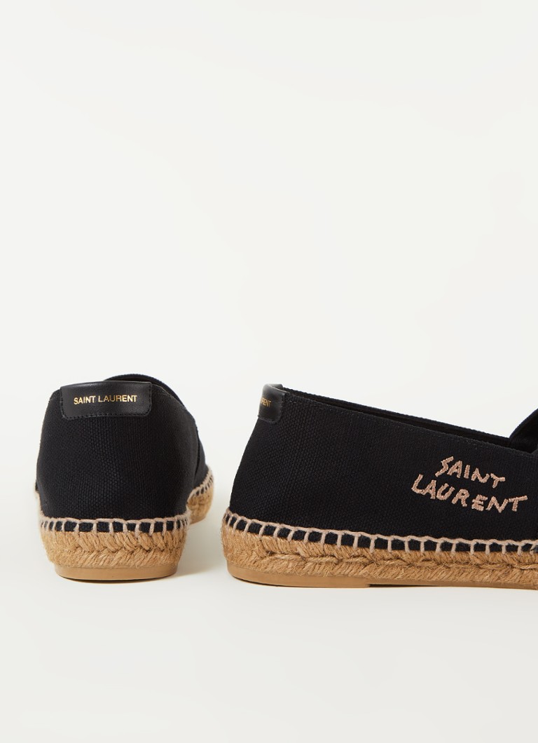 Pălării Alpargatas din pânză de la Signature Saint Laurent.