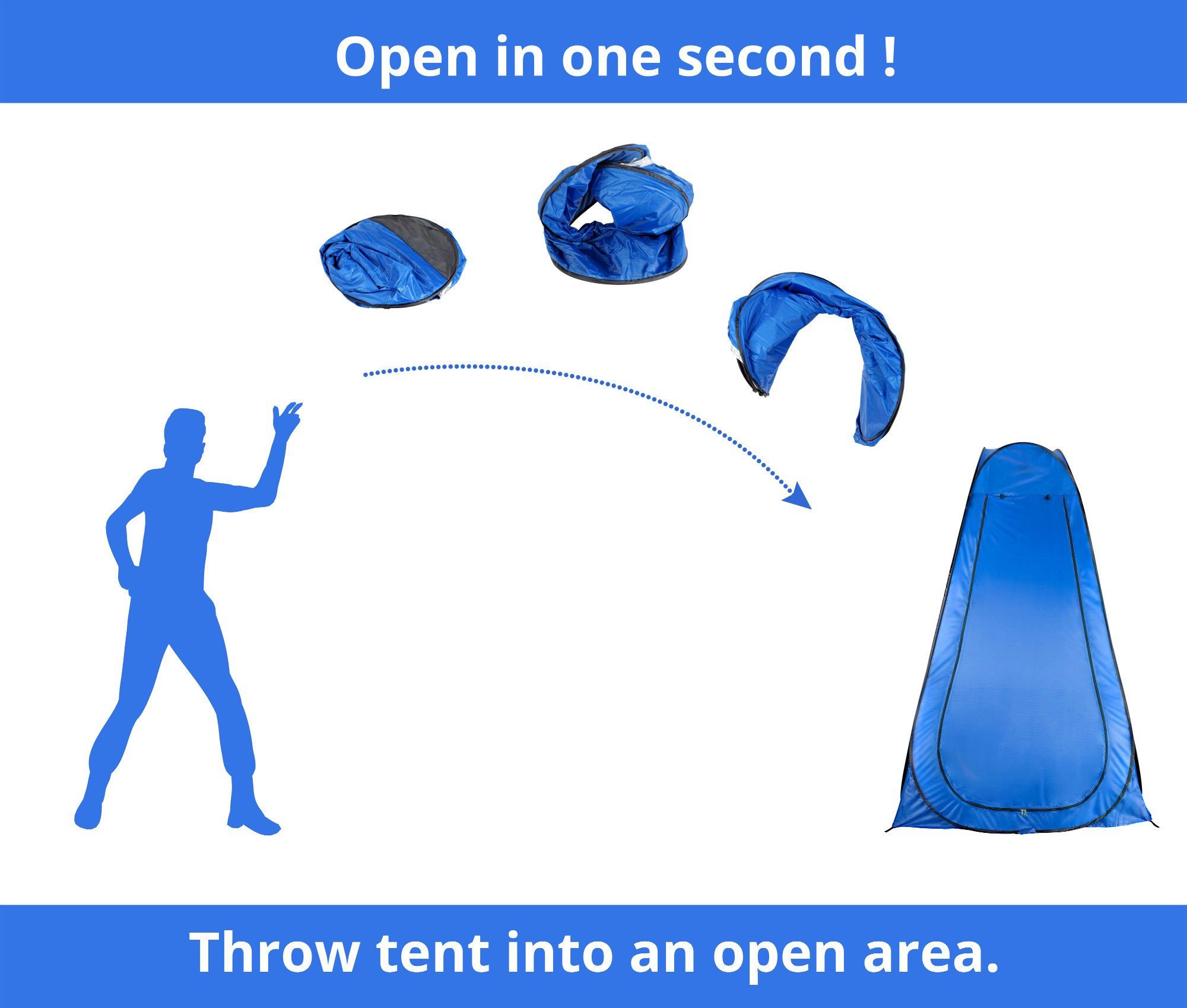 Stagecaptain Campingtoilette Quixie Toilet - Festival- und Reisetoilette, (Privacy Handwash Set, 3-St., inkl. Sichtschutz-Zelt, Handwaschbecken und 10 Auffangbeutel), für Kinder und Erwachsene - Mit Handwaschsprayer