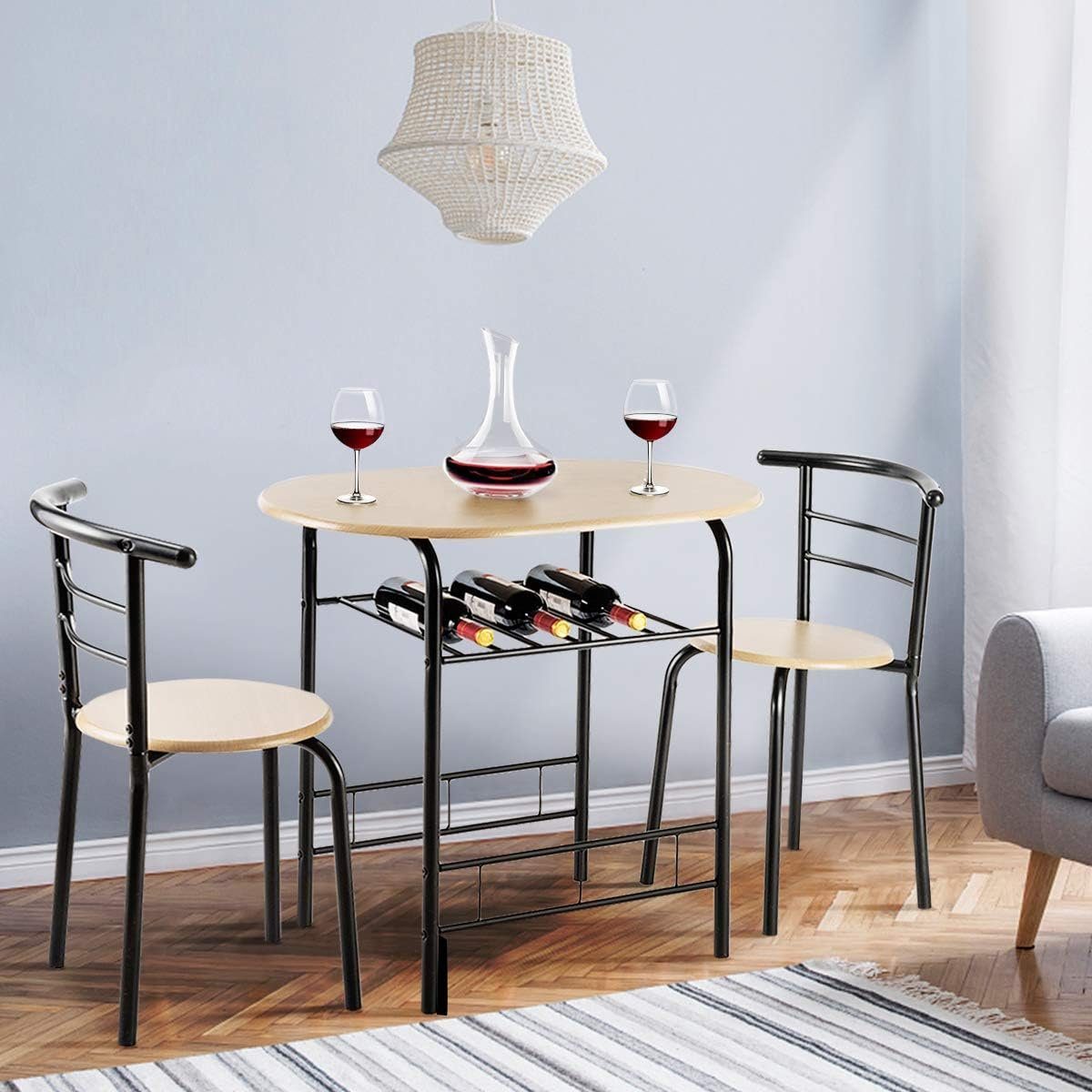 KOMFOTTEU Essgruppe Sitzgruppe, (Set, 3-tlg), Balkonset aus Holz