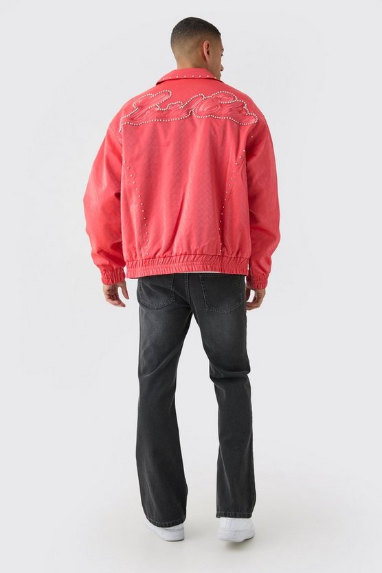 Oversize PU-Bomberjacke