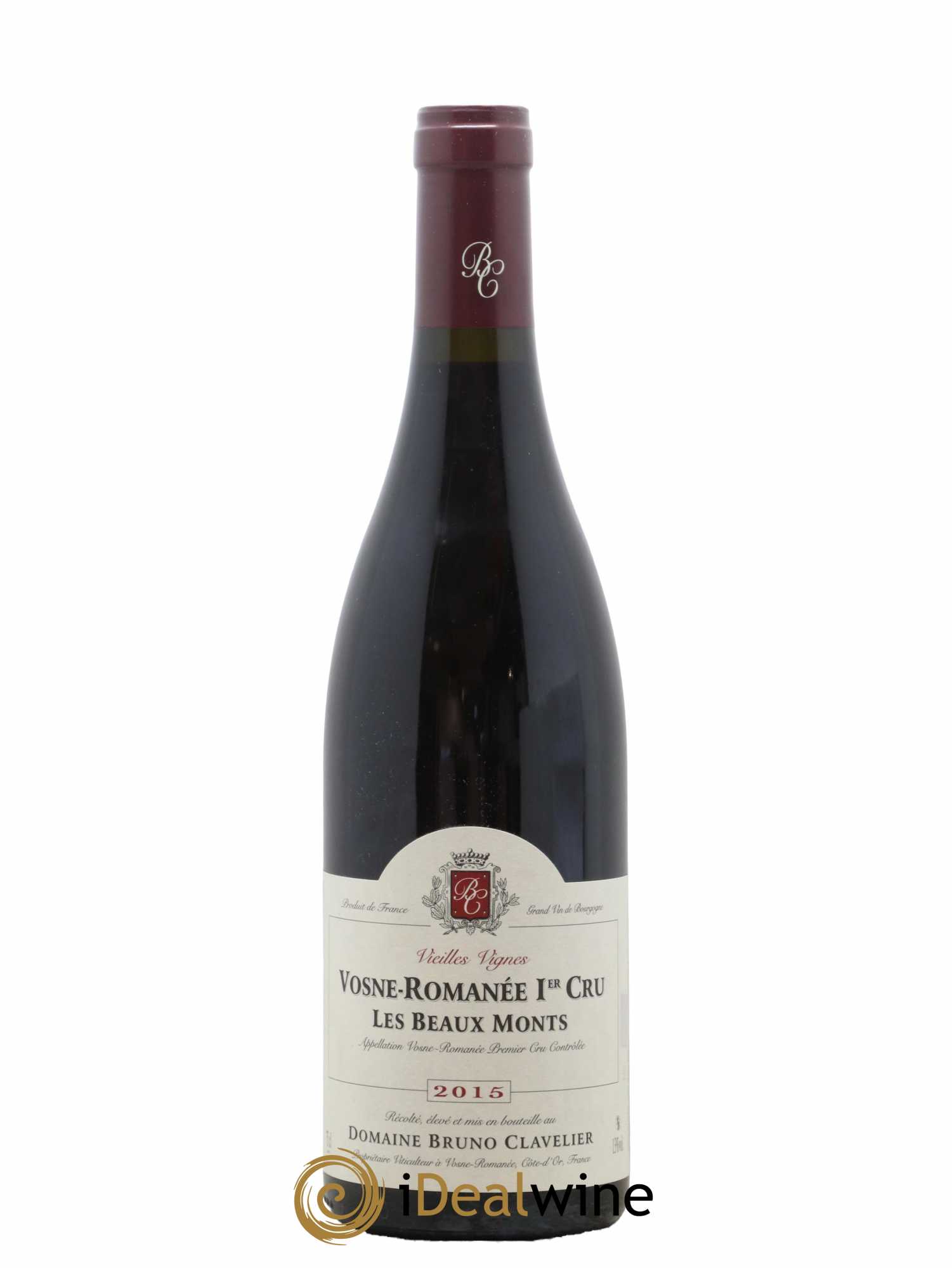 Vosne-Romanée 1er Cru Les Beaux Monts Vieilles vignes Bruno Clavelier  2015 - Lot de 1 Bouteille