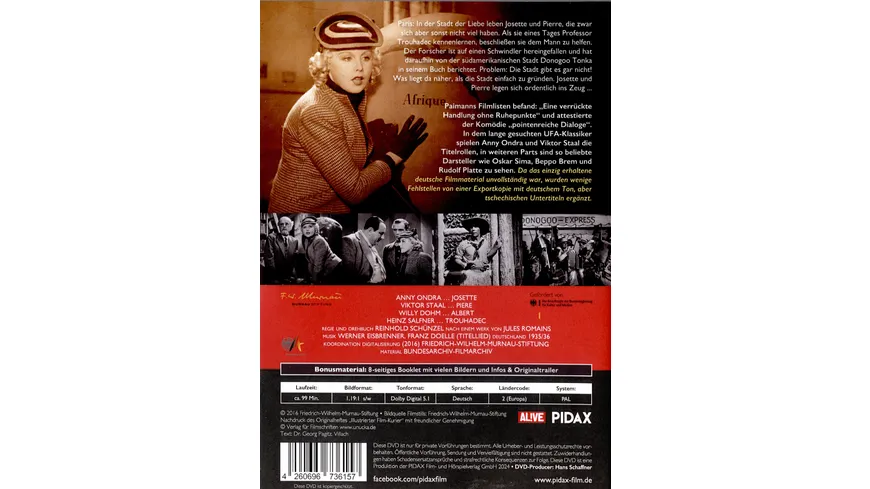 Donogoo Tonka, die geheimnisvolle Stadt / Lange gesuchte Abenteuerkomödie mit Starbesetzung (Pidax Film-Klassiker)