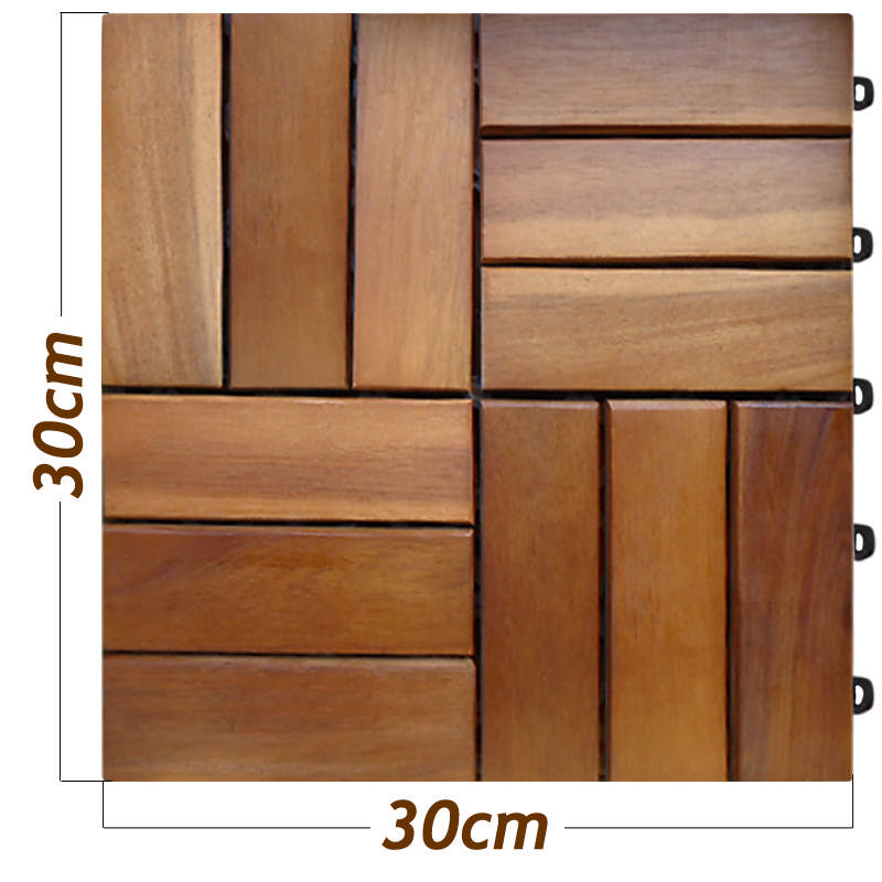 DEUBA Casaria Holzfliese Mosaik - ca. 30 x 30cm, Akazien braun
