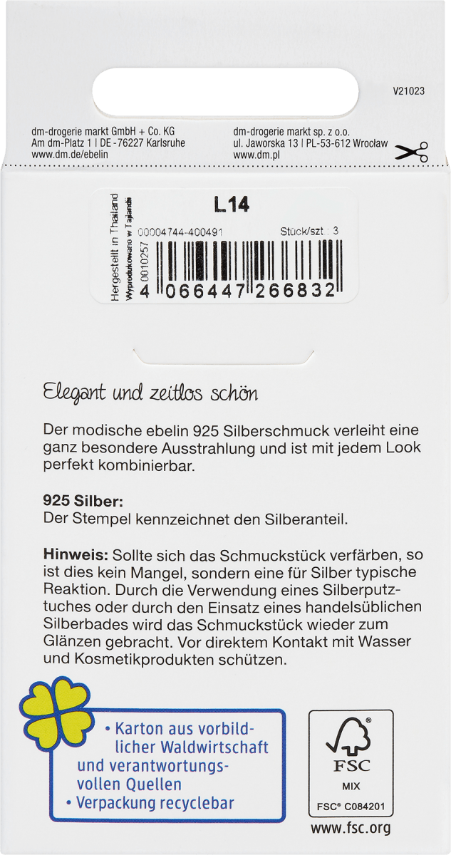 Ohrstecker und Ear Cuff 925 Silber, 3 St