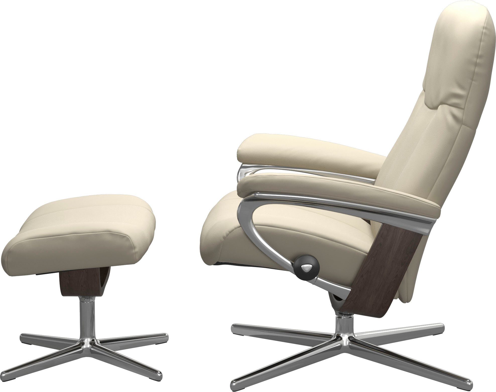 Stressless® Relaxsessel Garda, mit Cross Base, Größe M & L, Holzakzent Wenge