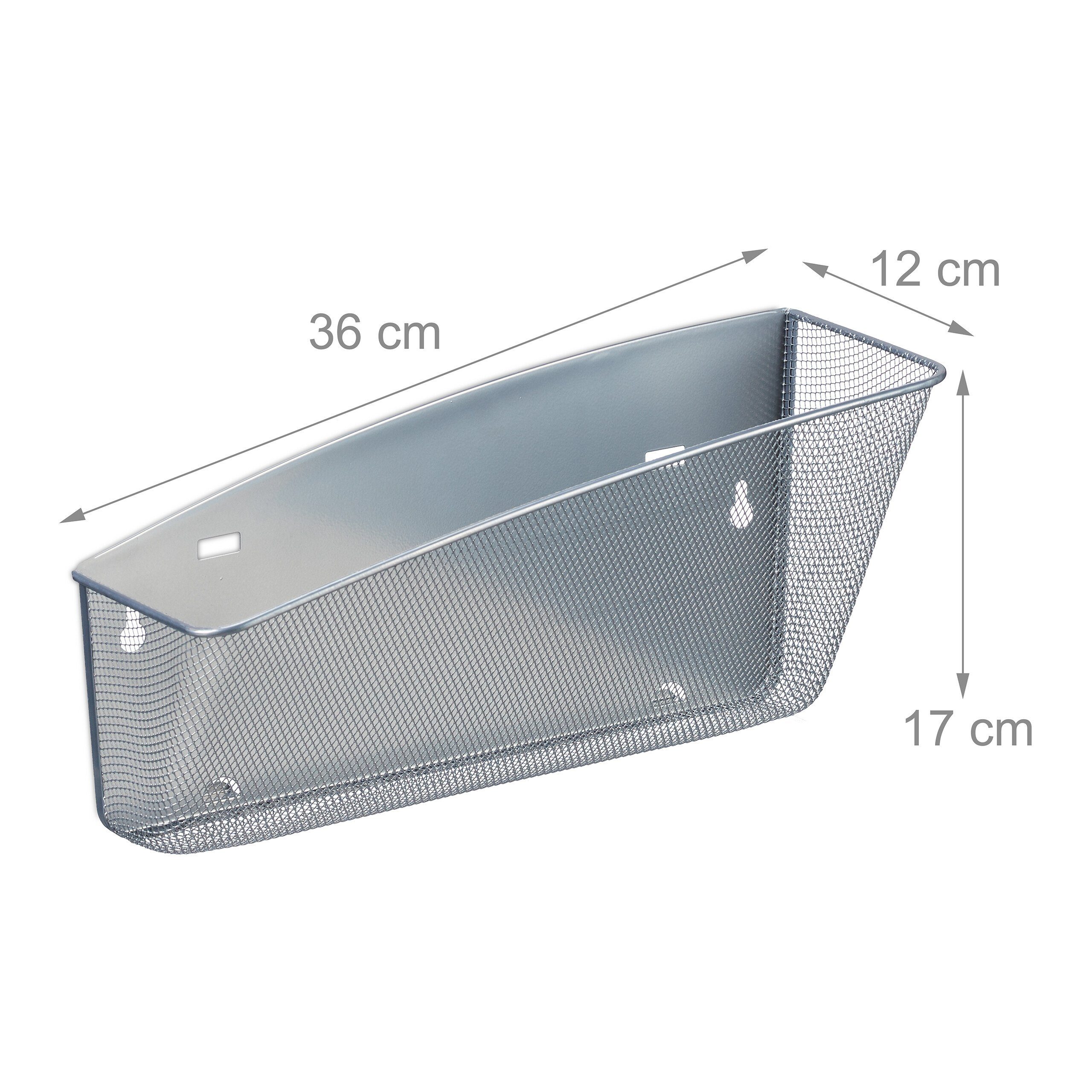 relaxdays Zeitungsständer Zeitschriftenhalter Wand 3er Set, Silber
