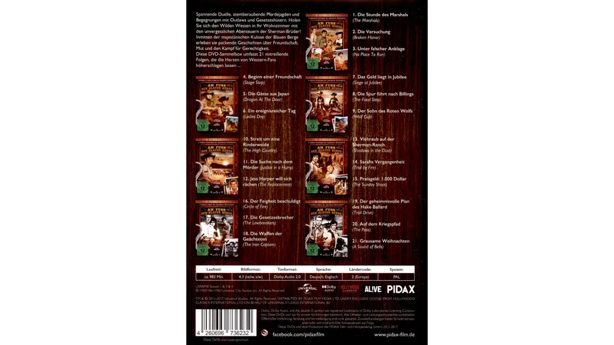 Am Fuß der blauen Berge (Laramie) - Sammelbox / 21 Folgen der legendären Westernserie  [7 DVDs]