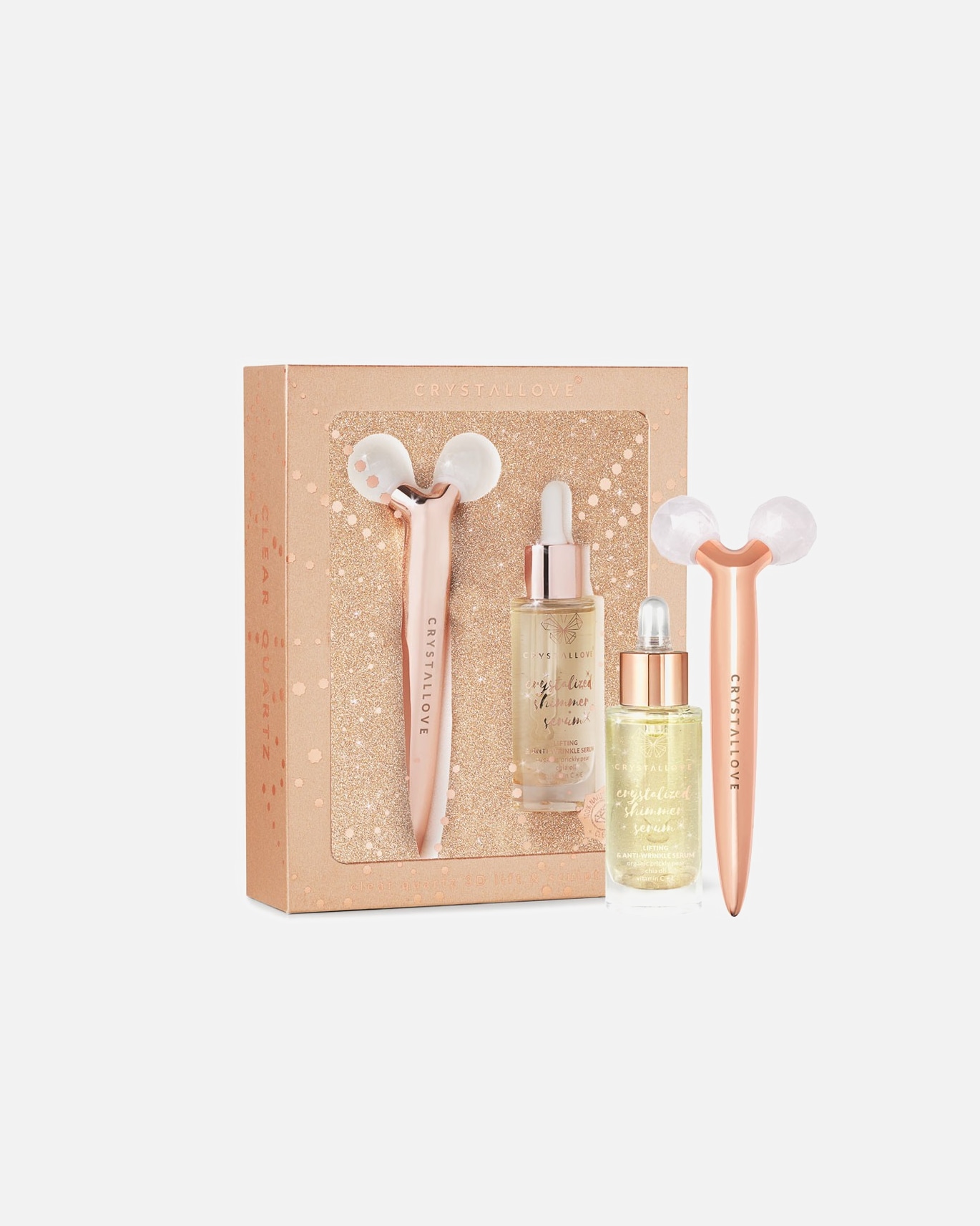 Crystallove Coffret Clear quartz 3D lift & sculpt kremenčev kremen