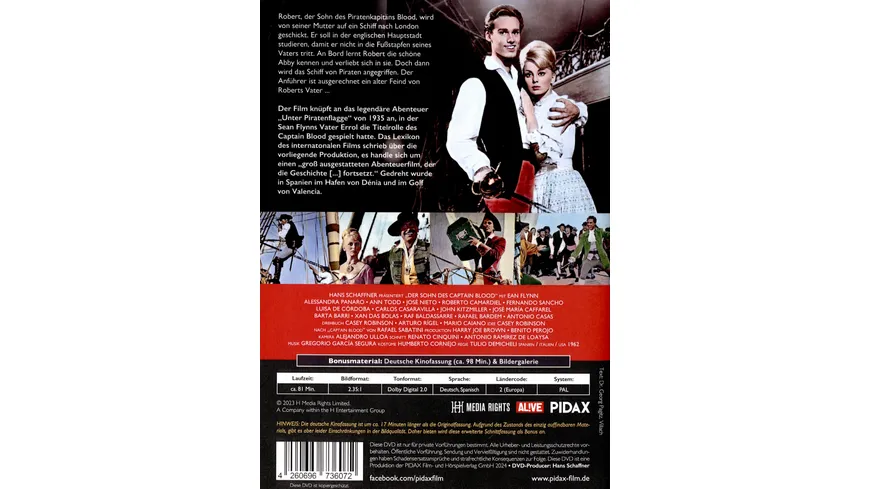 Der Sohn von Captain Blood  / Groß ausgestattetes Piratenabenteuer mit Sean Flynn (Pidax Film-Klassiker)