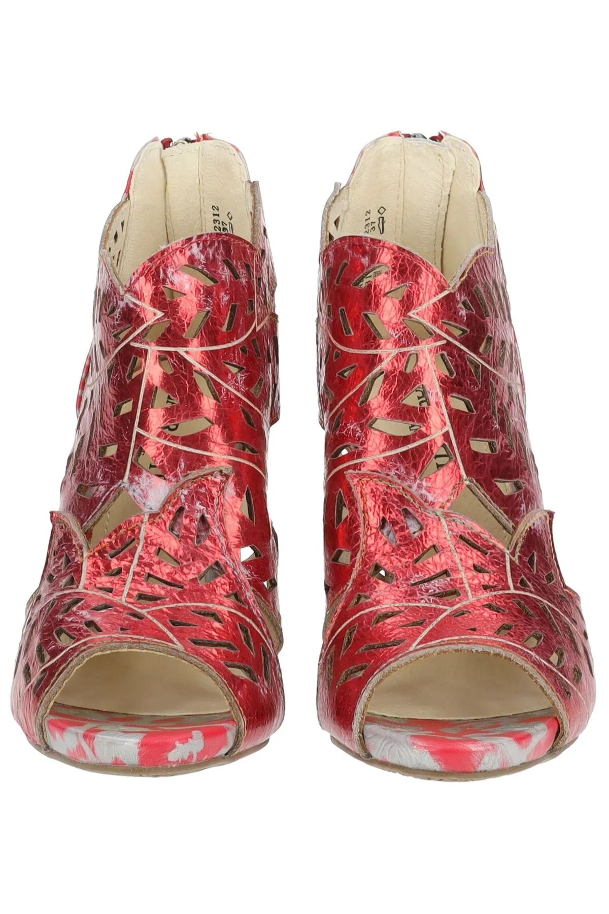 LAURA VITA  Sandalette - Rot - Blockabsatz