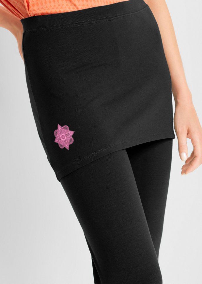 Sport-Leggings mit Rock, knöchelfrei