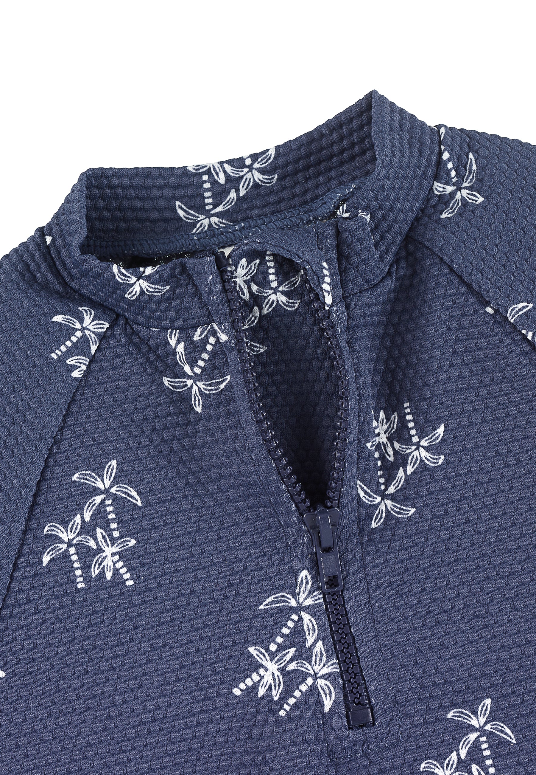 Schwimmshirt bedruckt mit Palmen in blau