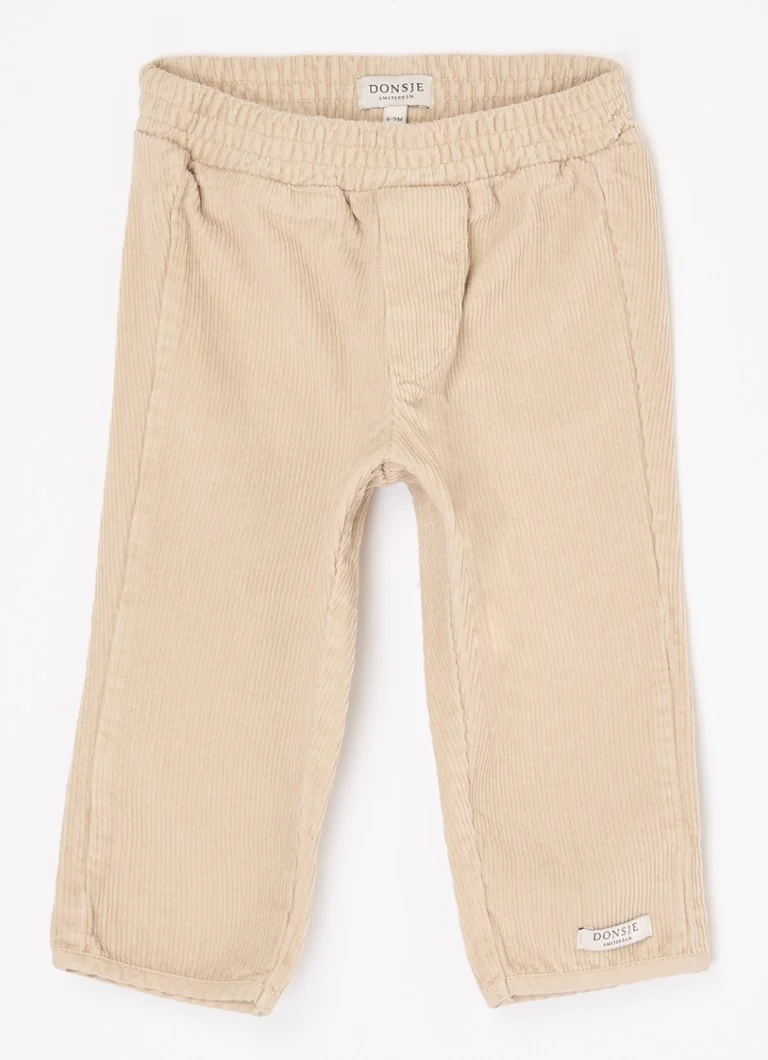 Pantaloni drepți Levyn de la Donsje Amsterdam, confecționați din bumbac organic.