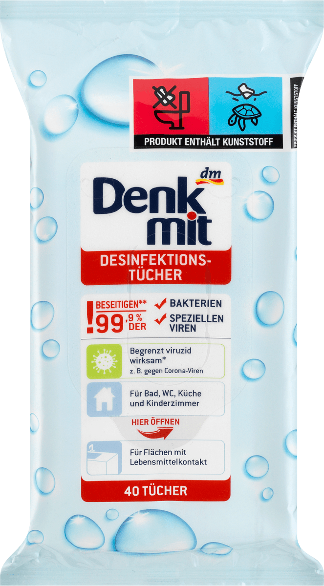 Desinfektionstücher für Flächen, 40 St