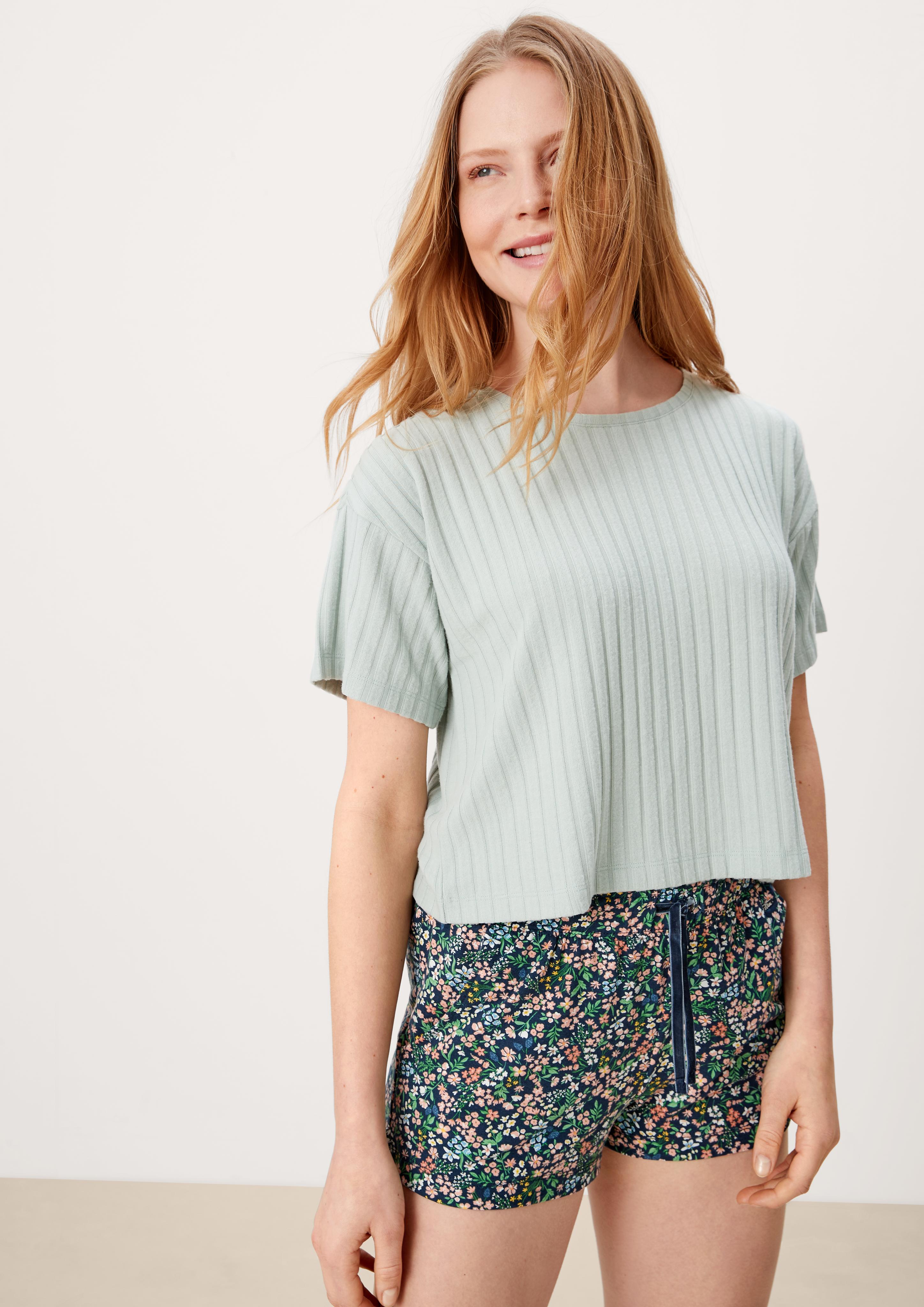 Shirt mit Rippstruktur  6006302-7900