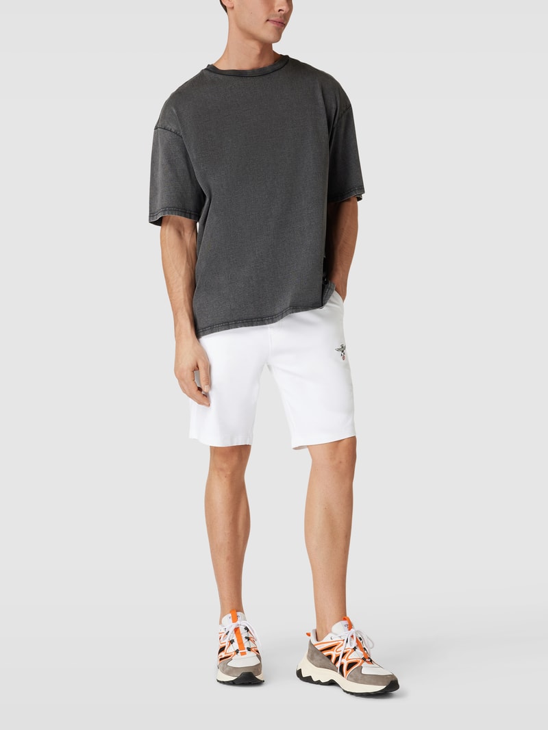 Sweatshorts mit Tunnelzug in offwhite