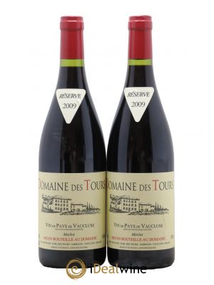 IGP Pays du Vaucluse (Vin de Pays du Vaucluse) Domaine des Tours Merlot E.Reynaud  2009 - Lot de 2 Bouteilles
